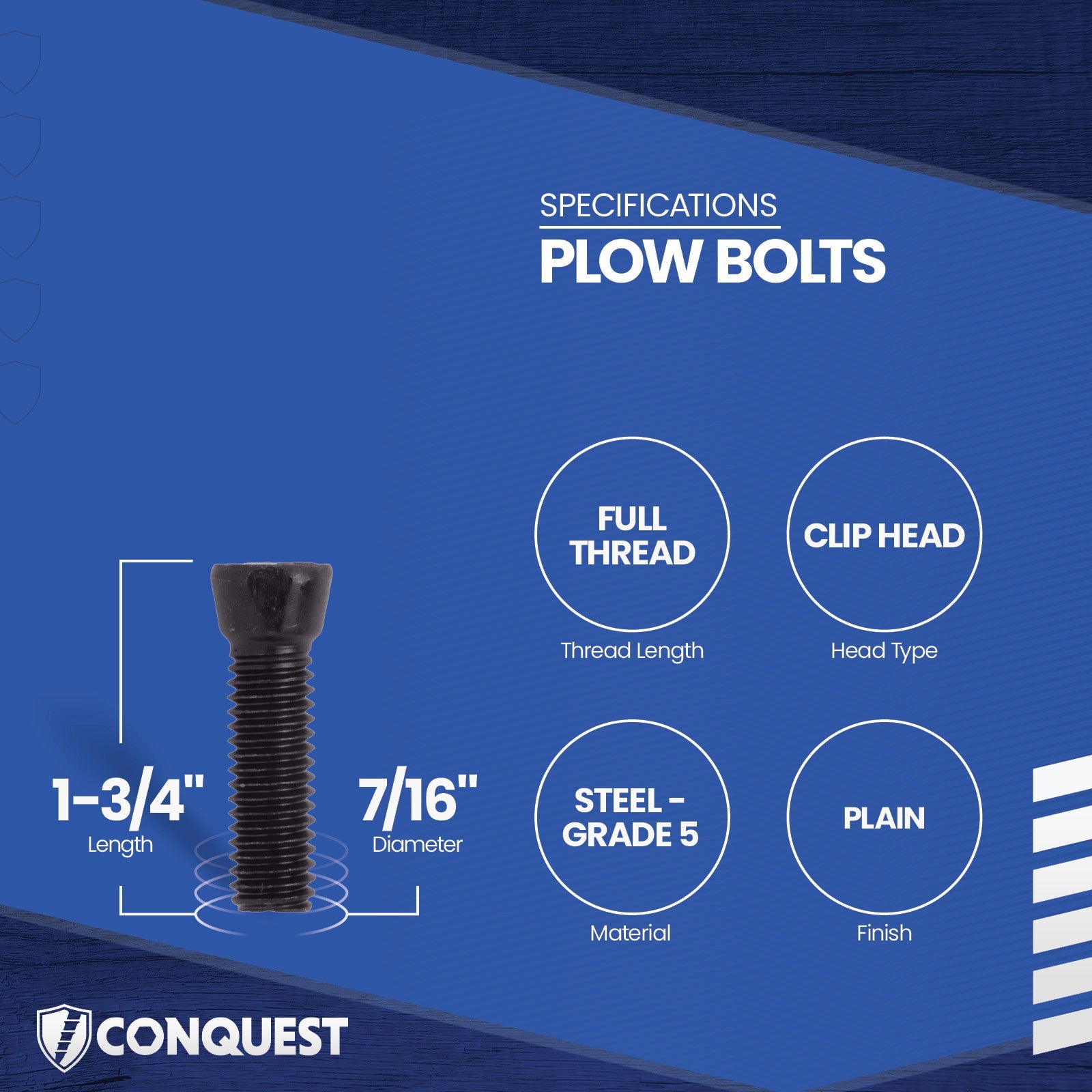 plow bolt specifications