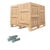 Conquest 3/8" x 1-1/2" Plow Bolt, Clip Head - Grade 5, Zinc CR+3 | Qty. 16,200 (Pallet)