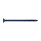 A single blue flat head Tapcon concrete screw with a T-25 star drive.