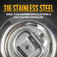 Bolt-On Flush-Mount D-Ring - 316 Stainless - 800 lbs. BS | 4-Pack