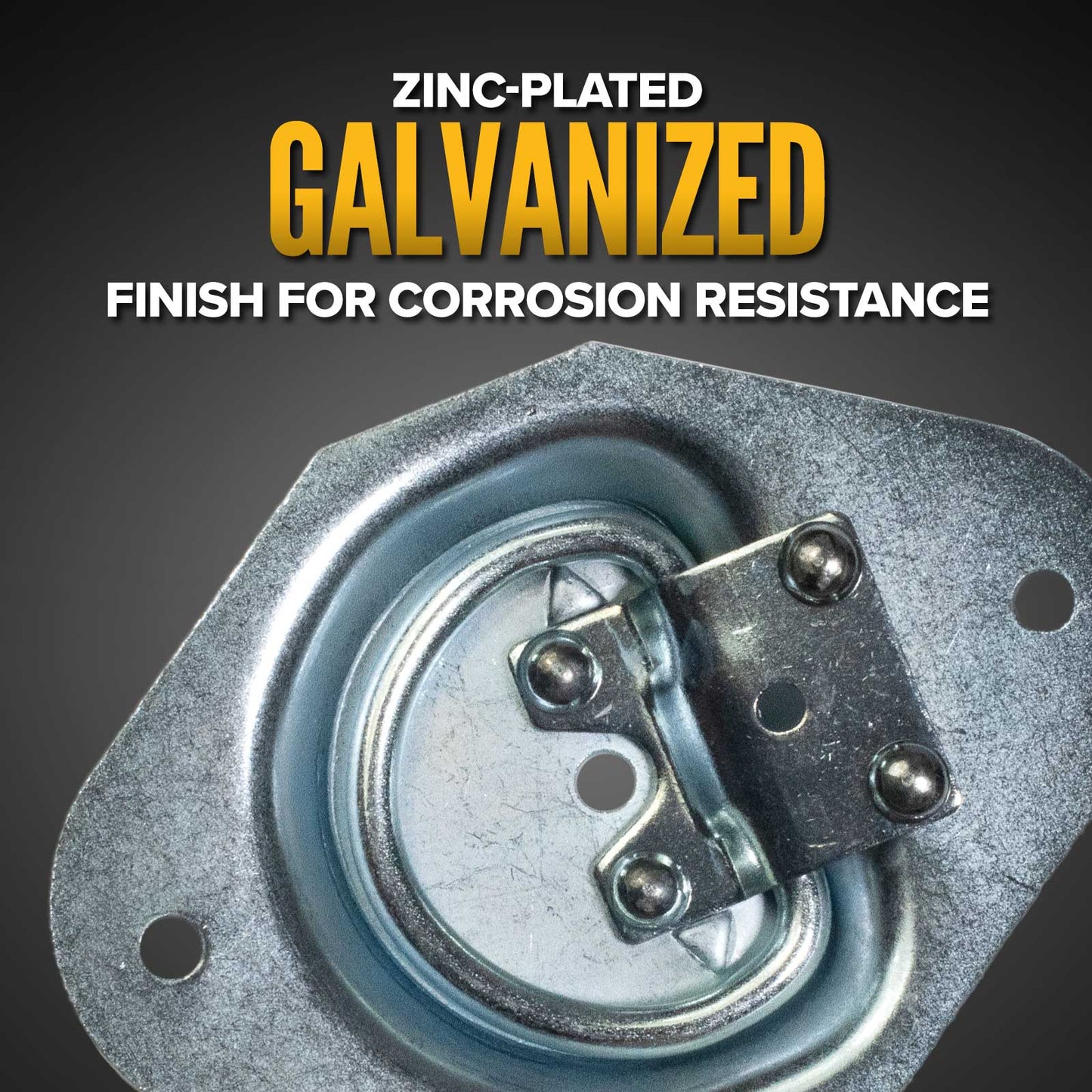 Bolt-On Recessed D-Ring - Galvanized - 900 lbs. BS