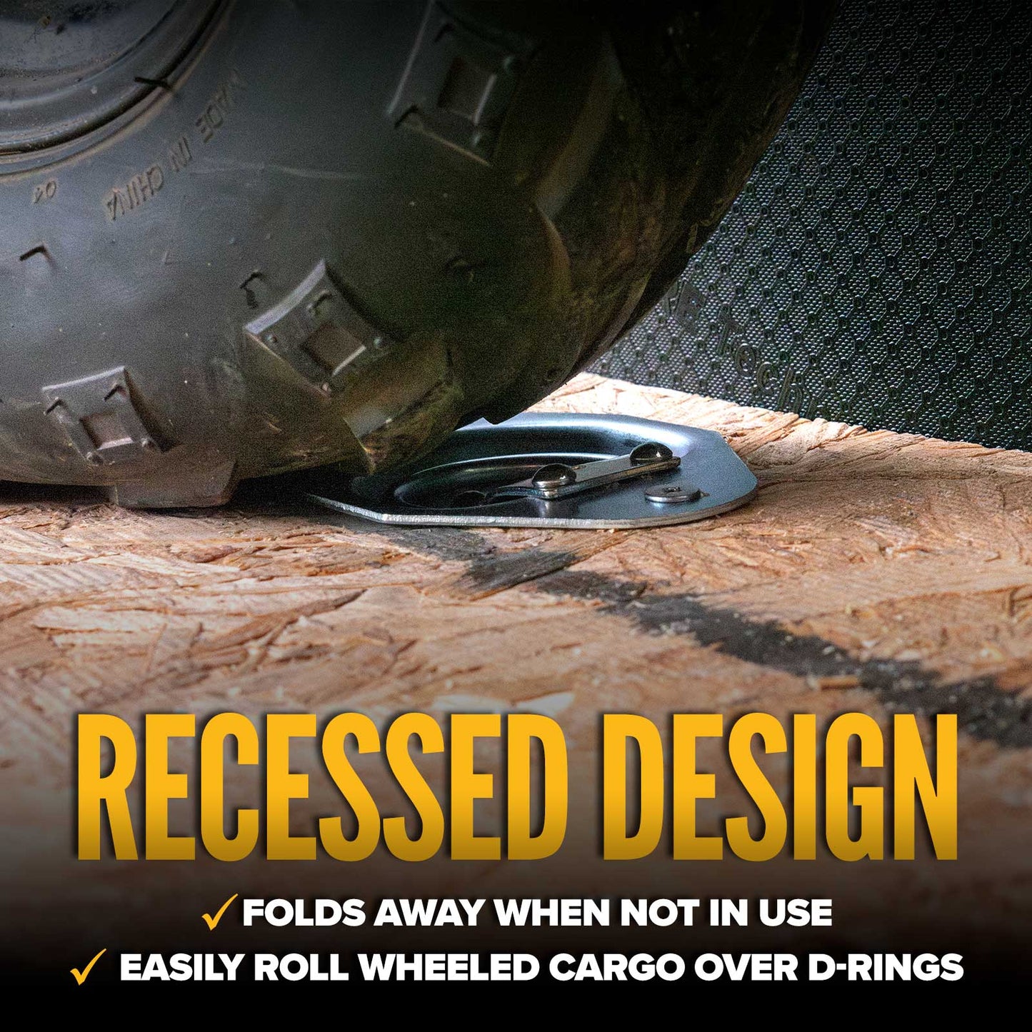 Bolt-On Recessed D-Ring - Galvanized - 900 lbs. BS
