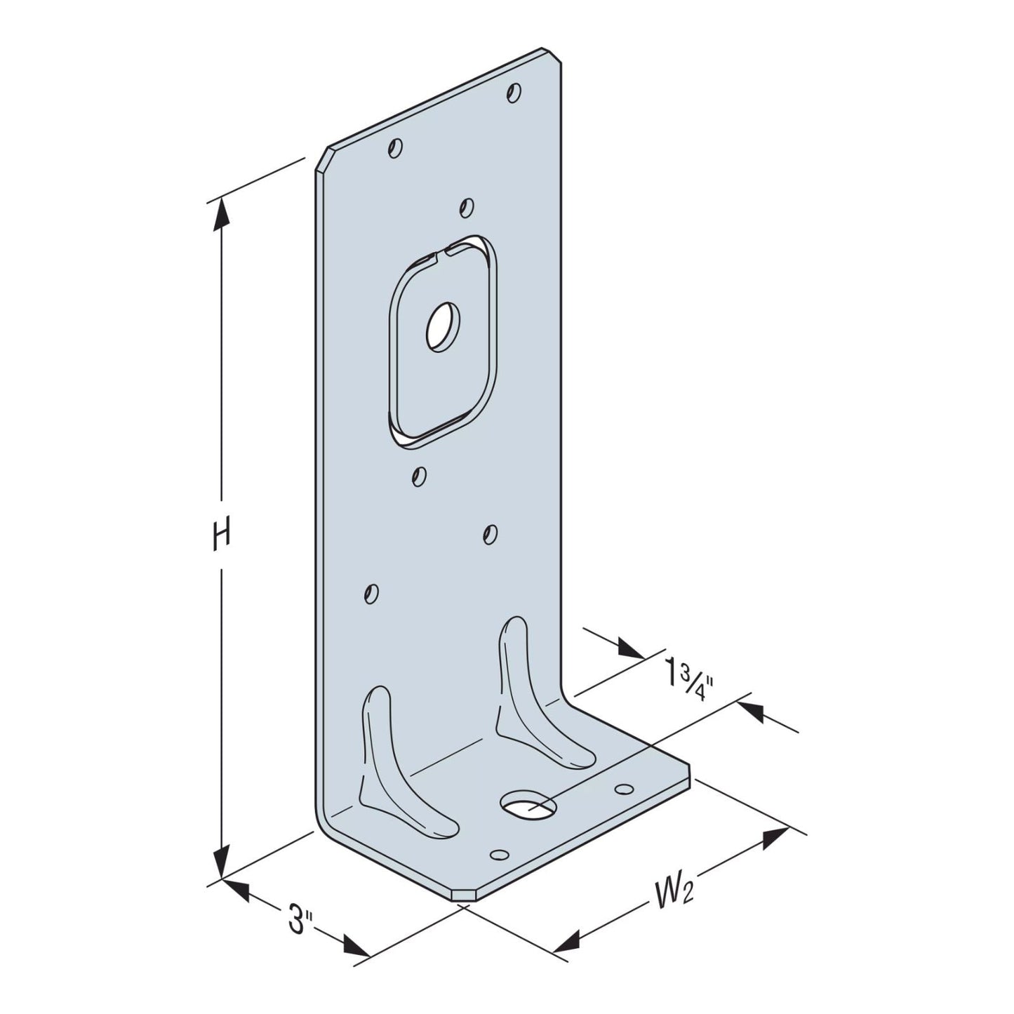 Simpson Strong-Tie PFC Post Frame Column Angle with black powder coat