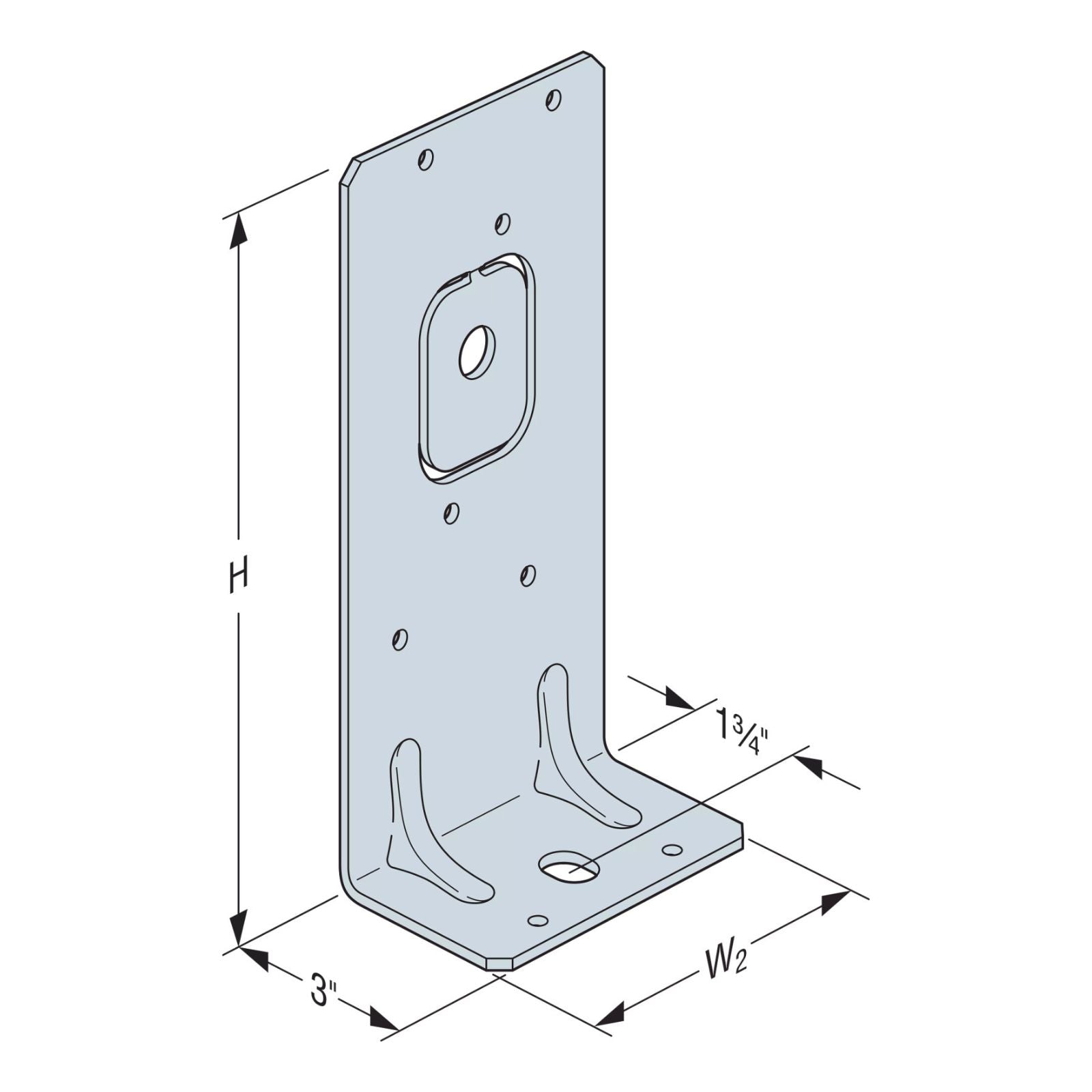 Simpson Strong-Tie PFC Post Frame Column Angle with black powder coat