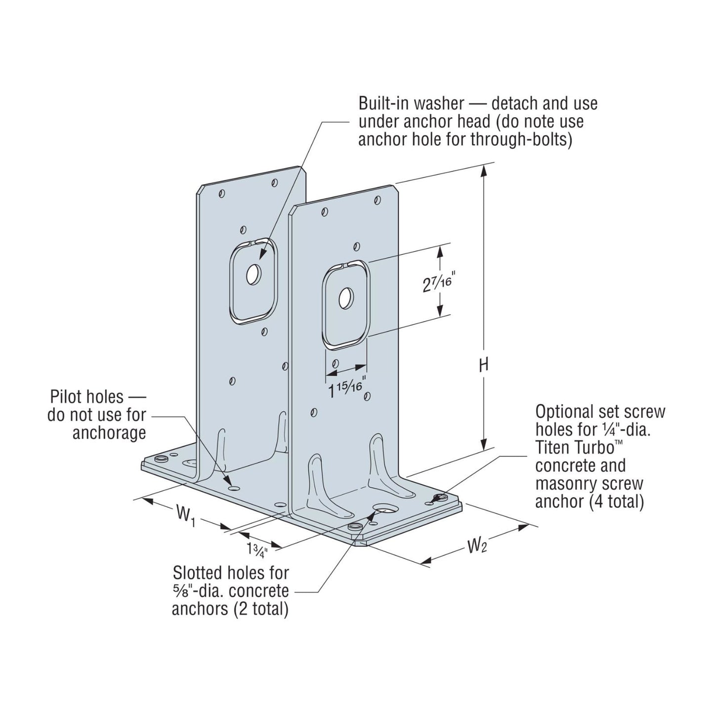 Simpson Strong-Tie PFCB Post Frame Column Base Bracket