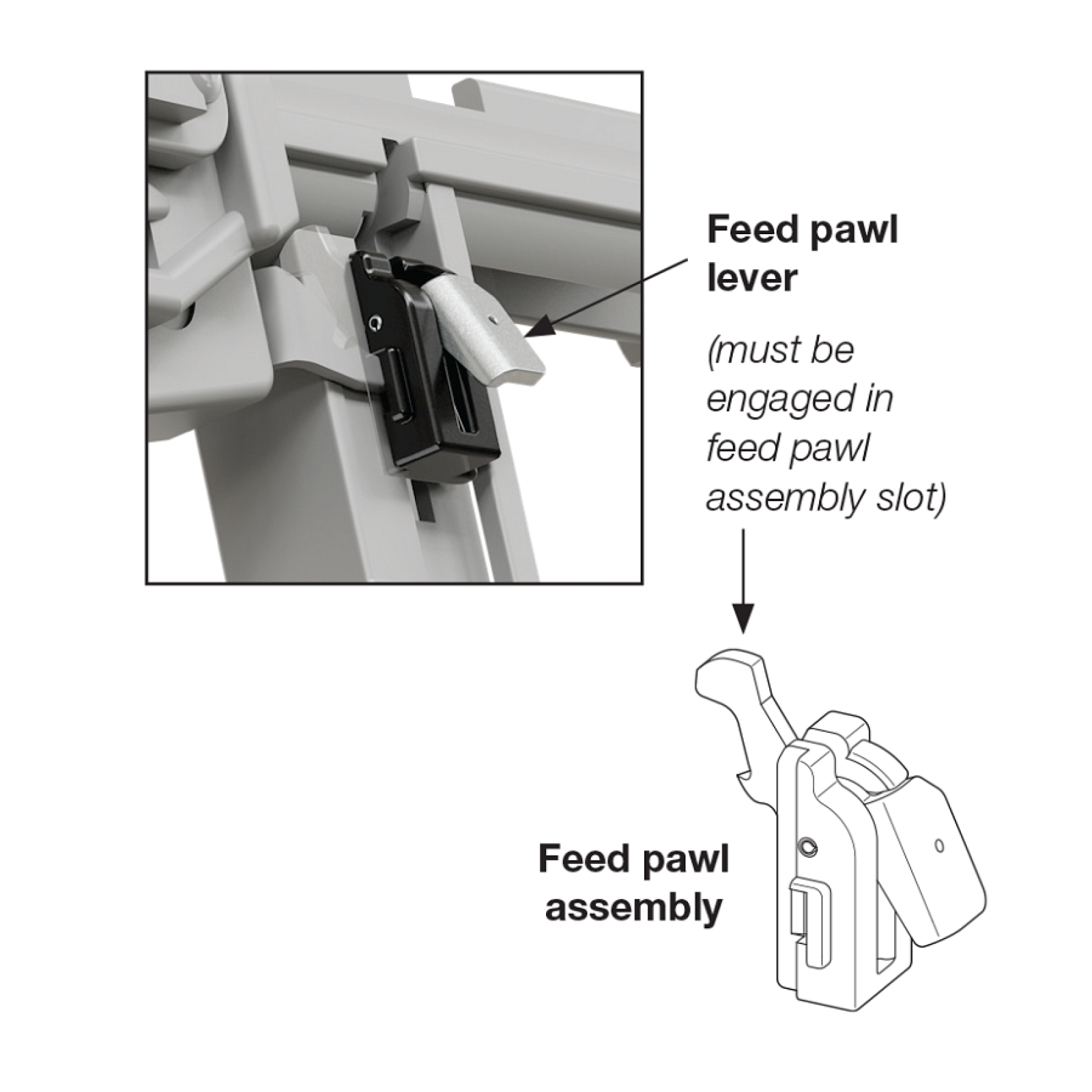 Simpson Quik Drive PFEEDPAWL2 Feed pawl, PROHX, PROPH, PROLDH, PROPP attachments installed