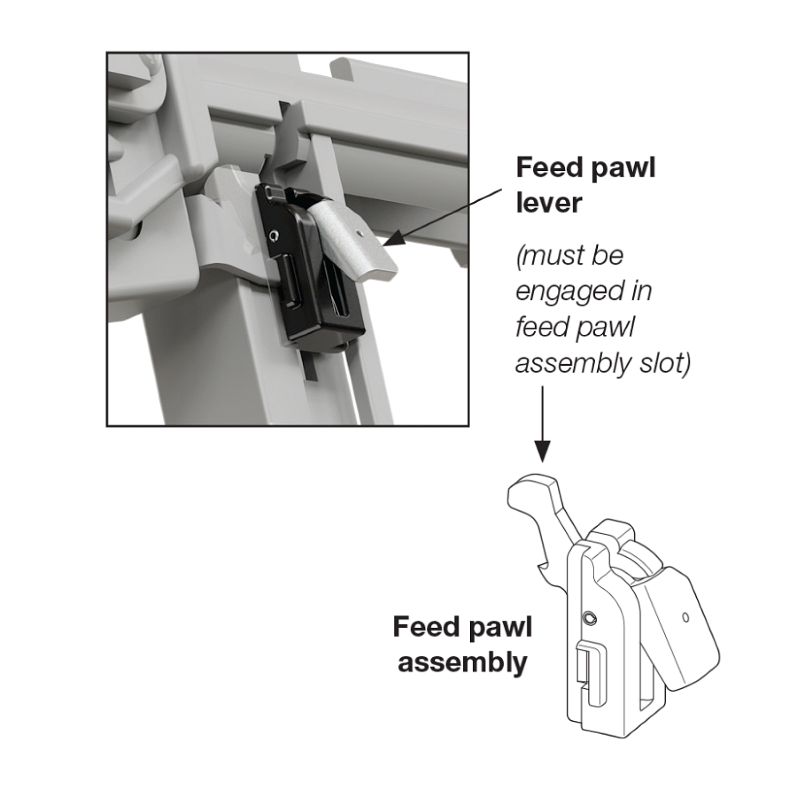 Simpson Quik Drive PFEEDPAWLTL Feed pawl, twist lock for SDS, 200 INSTALL