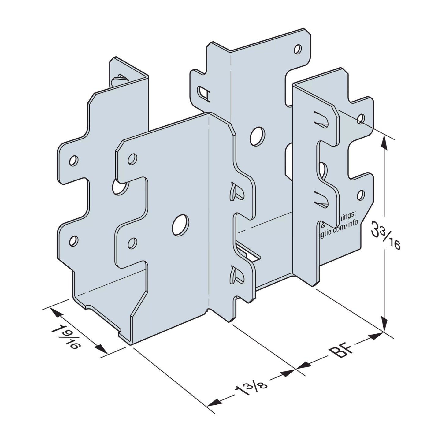 Simpson Strong-Tie PFUD post frame under saddle hanger specifications