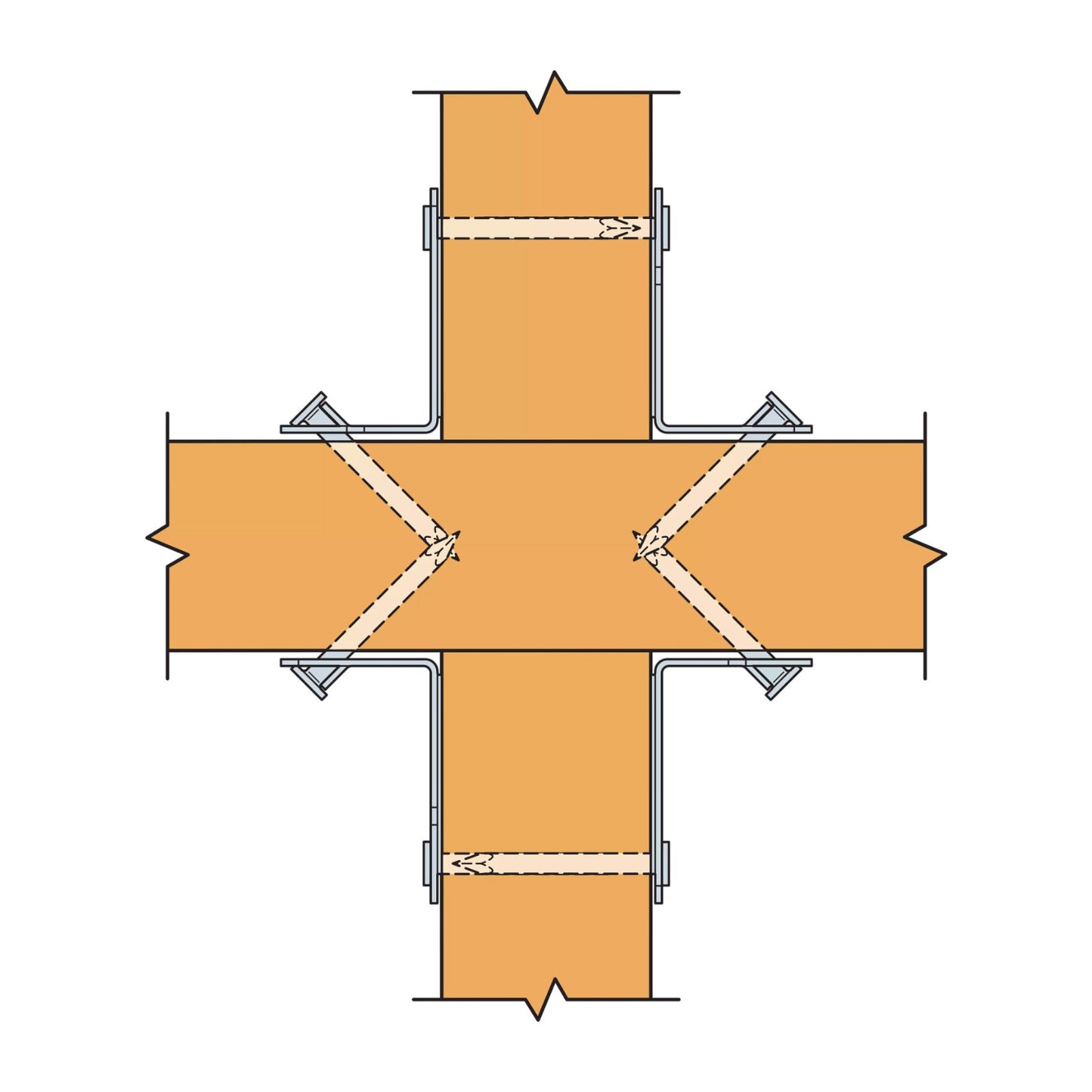 Simpson Strong-Tie PFUD post frame under saddle hanger installation