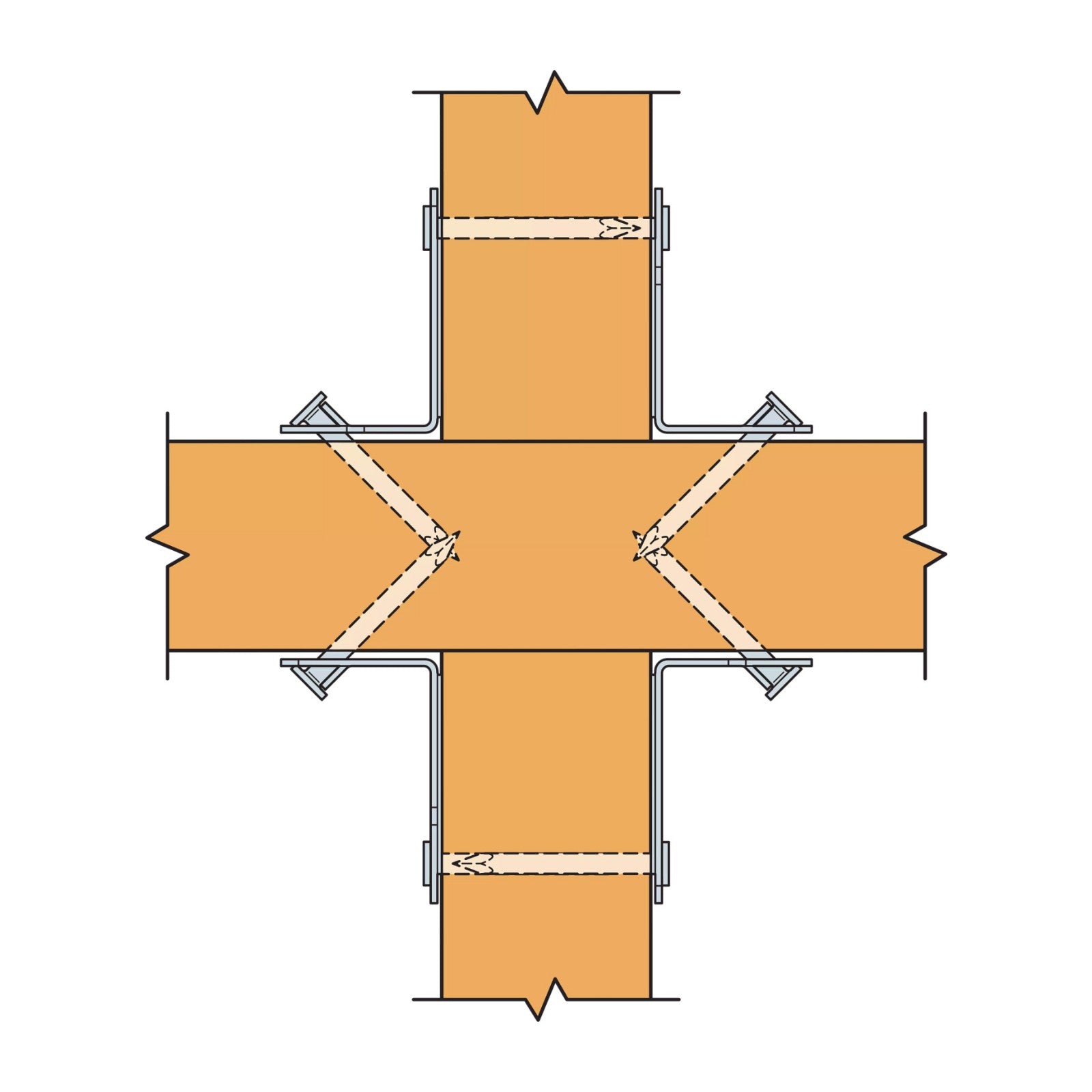 Simpson Strong-Tie PFUD post frame under saddle hanger installation