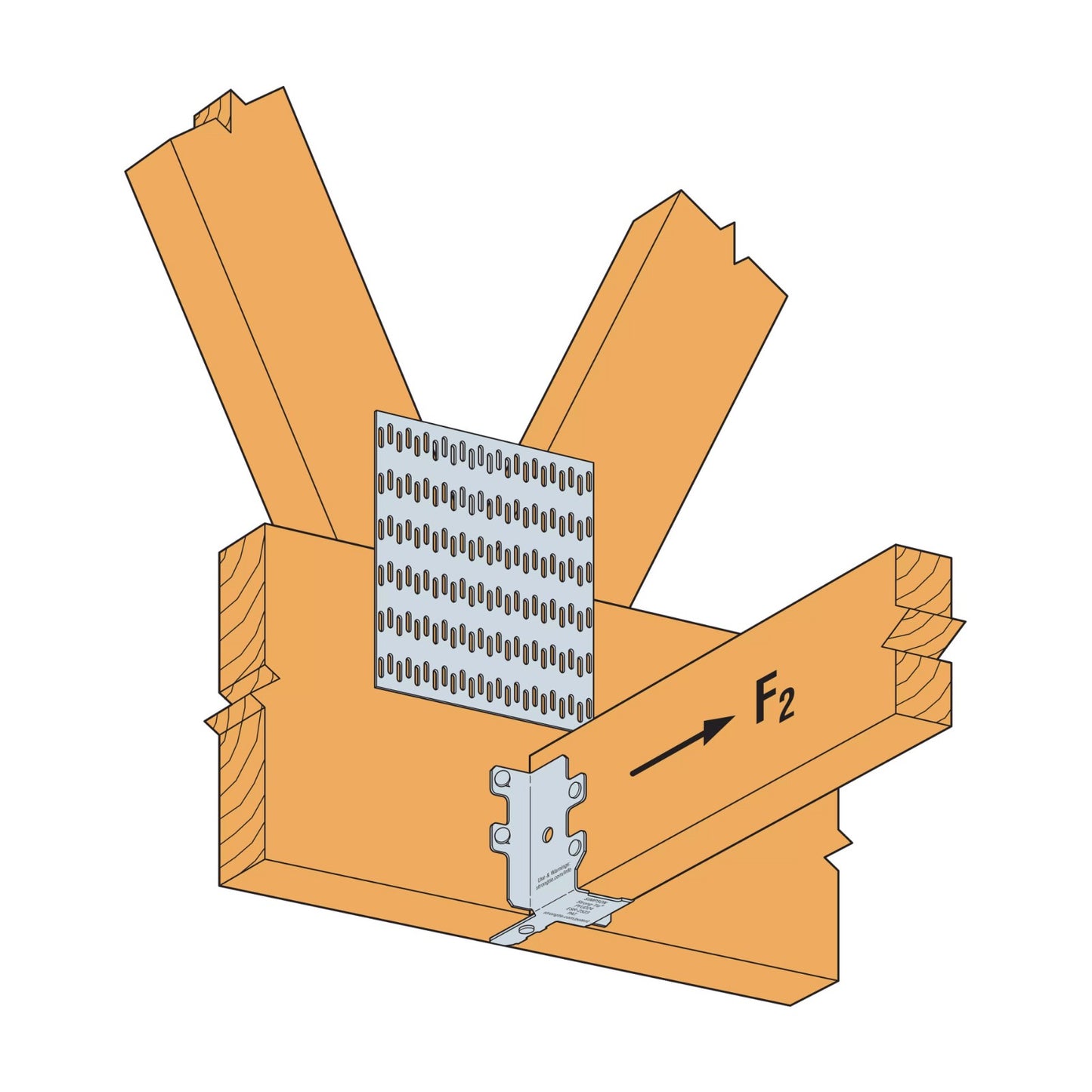 Simpson Strong-Tie PFUD post frame under saddle hanger installation
