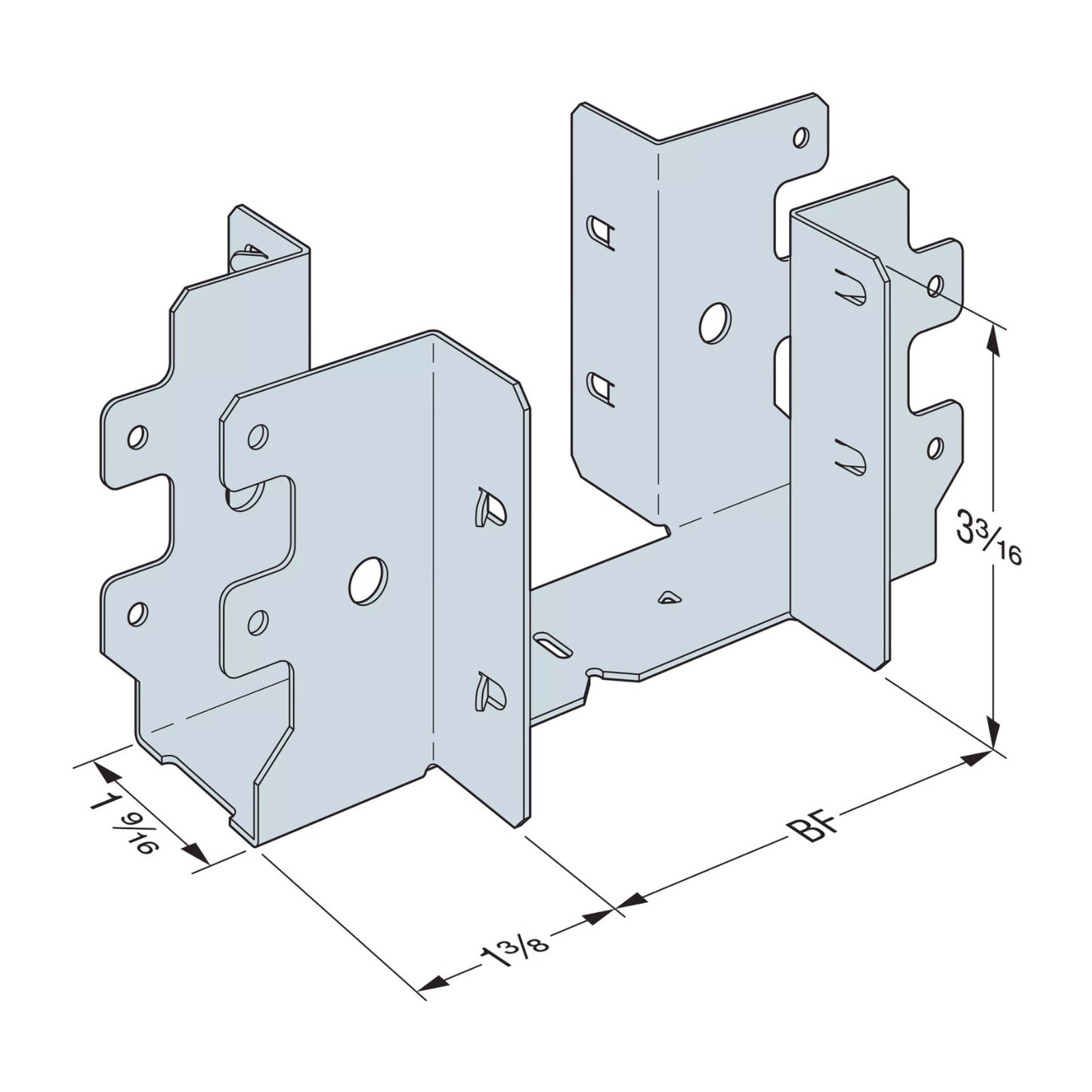 Simpson Strong-Tie PFUDS24 2-Ply post frame under saddle hanger specifications