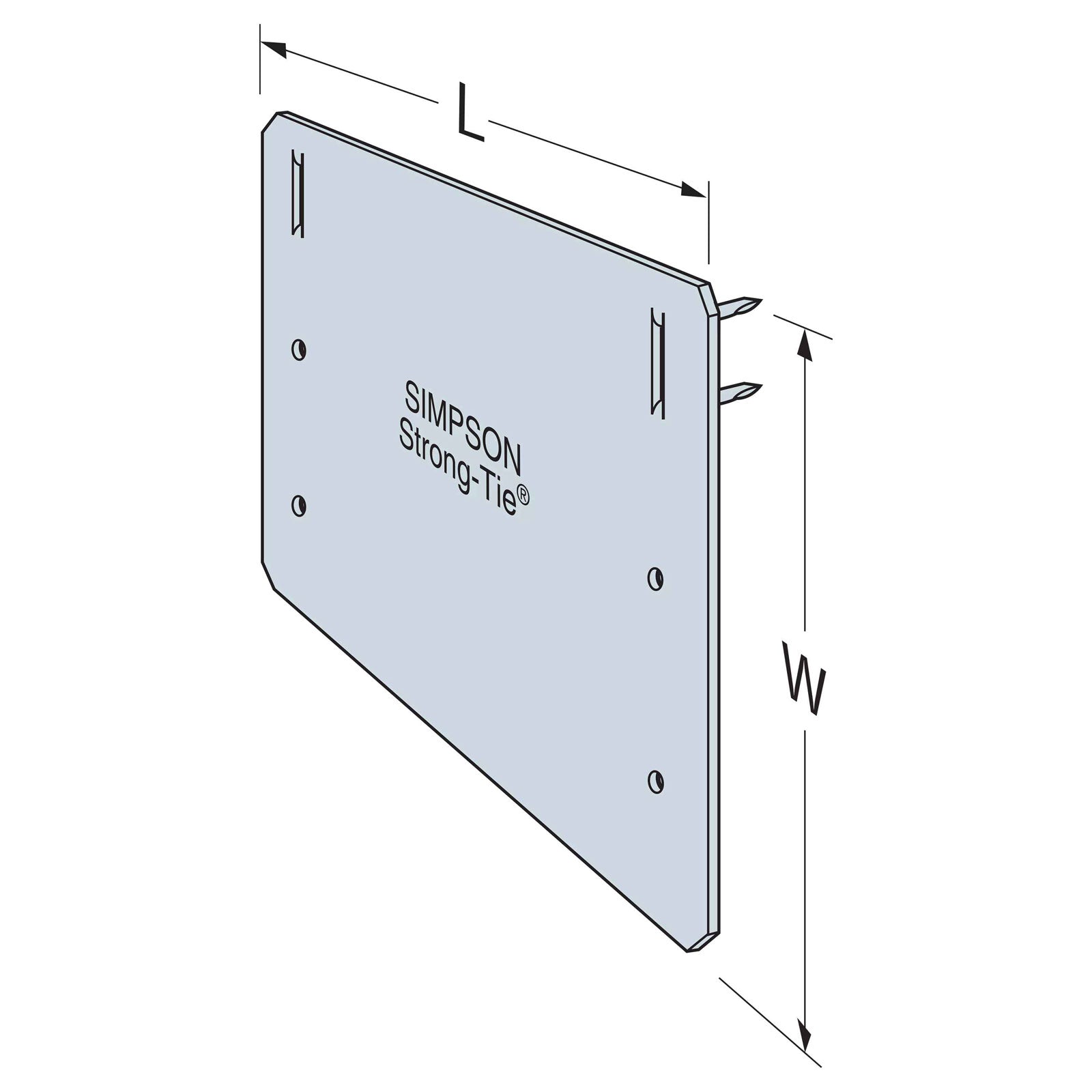 Simpson PSPN58Z Protecting Shield Plate Illustration