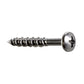 Pan Head Marine Screw with Teeth - 316 Stainless Steel - T08J125PXC shown