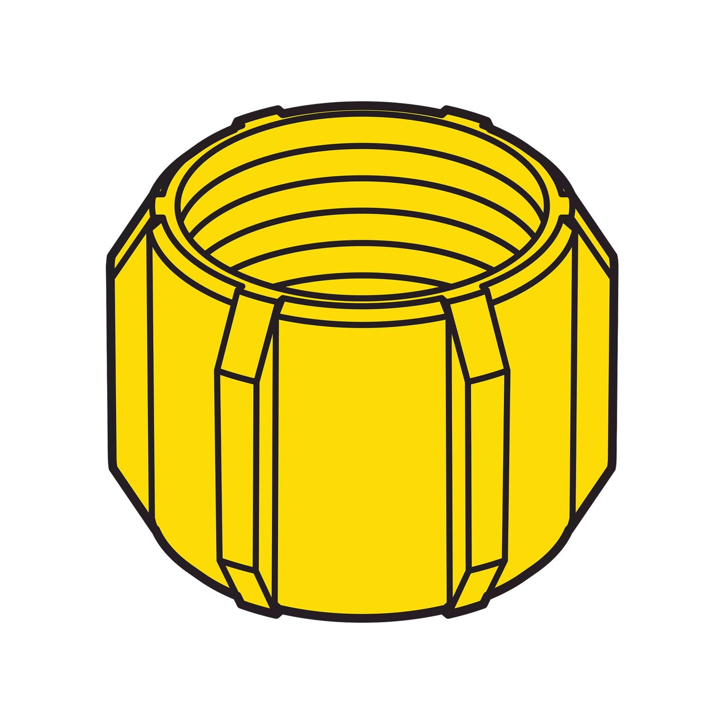 Simpson Strong-Tie Threaded Rod End Cap for 1/2" Rod - Plastic, Yellow | Qty. 25