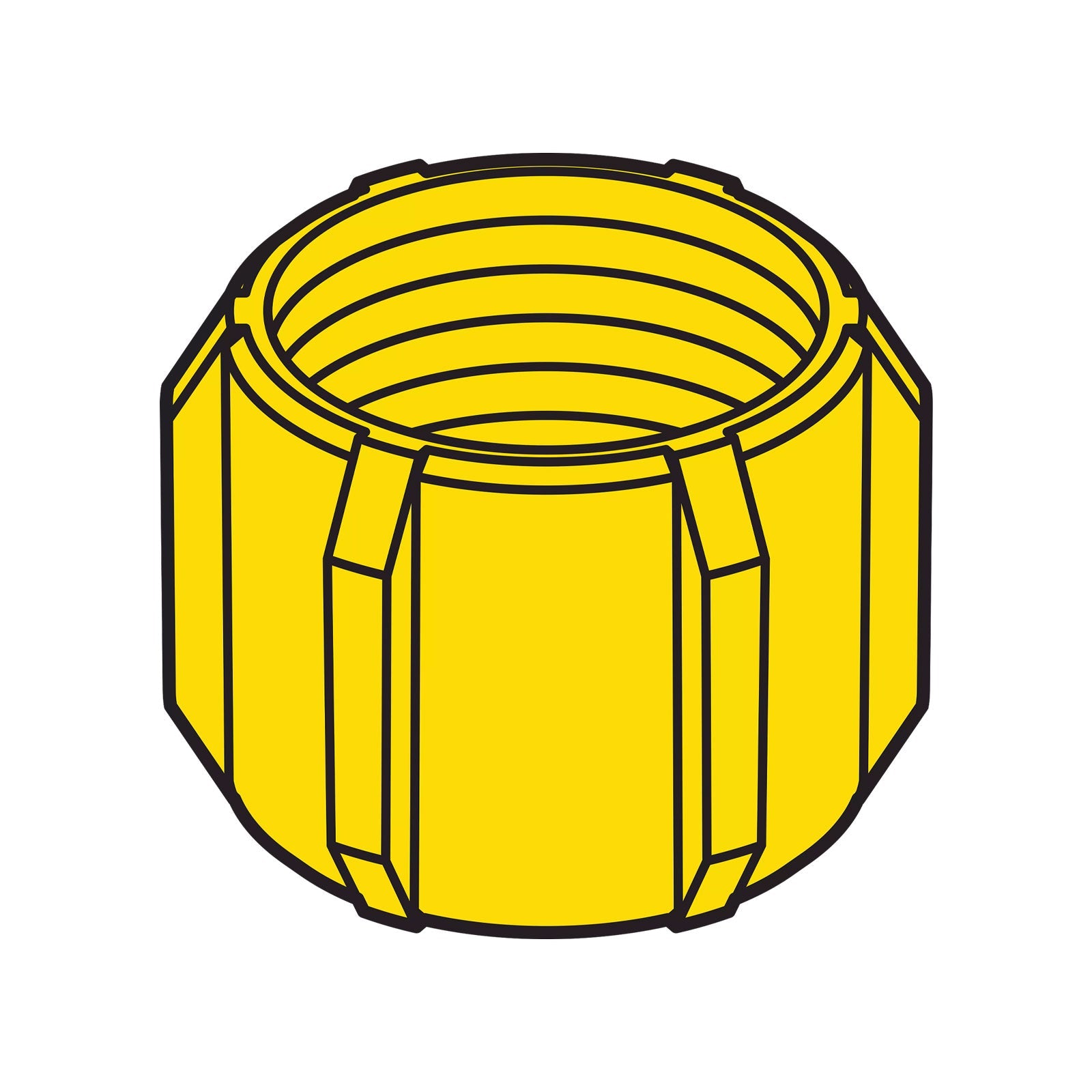 Simpson Strong-Tie Threaded Rod End Cap for 1/2" Rod - Plastic, Yellow | Qty. 25