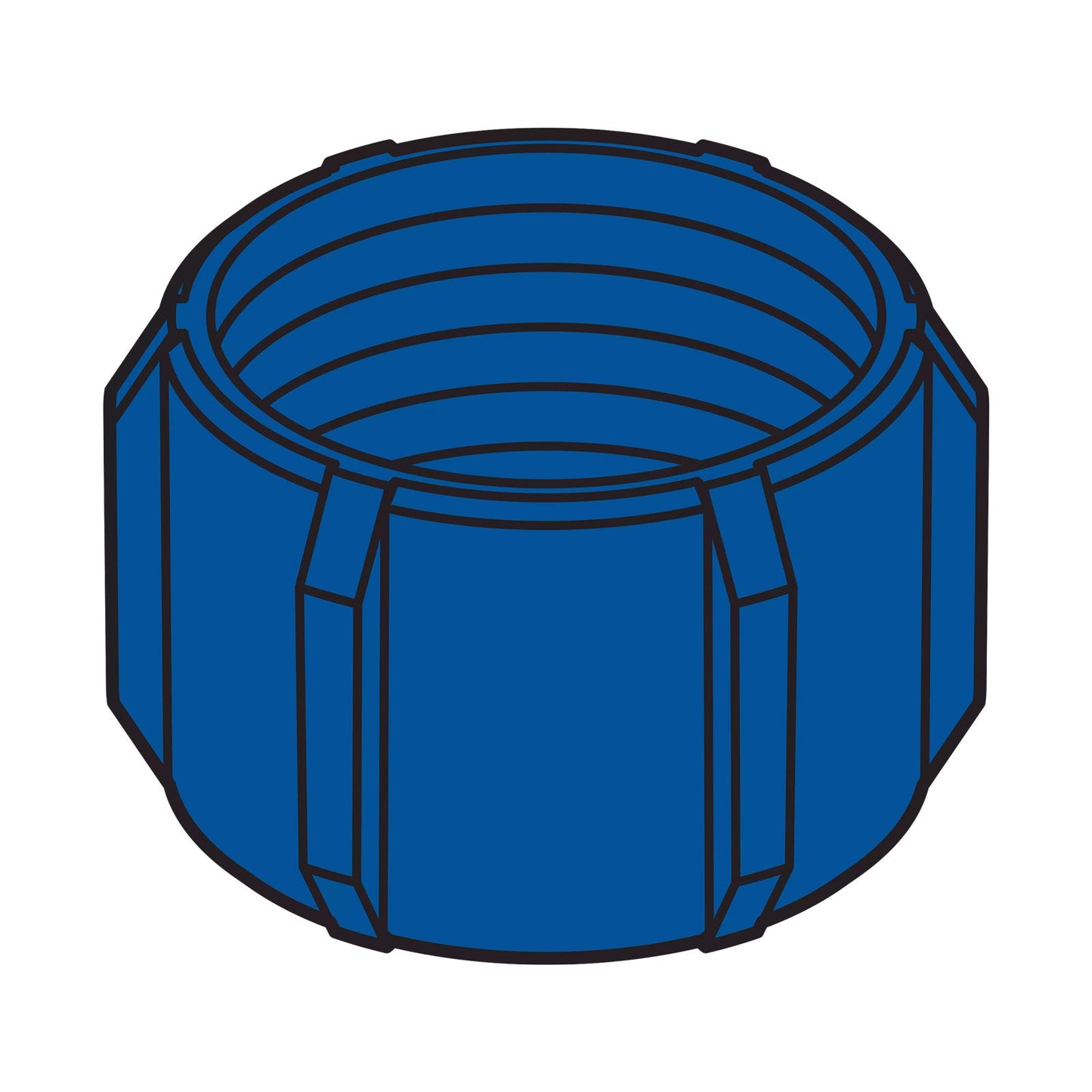 Simpson Strong-Tie Threaded Rod End Cap for 5/8" Rod - Plastic, Blue | Qty. 25