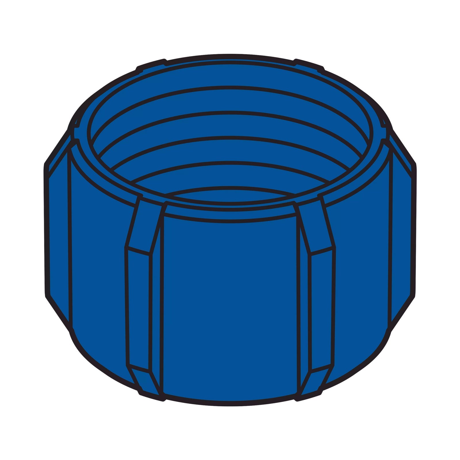 Simpson Strong-Tie Threaded Rod End Cap for 5/8" Rod - Plastic, Blue | Qty. 25