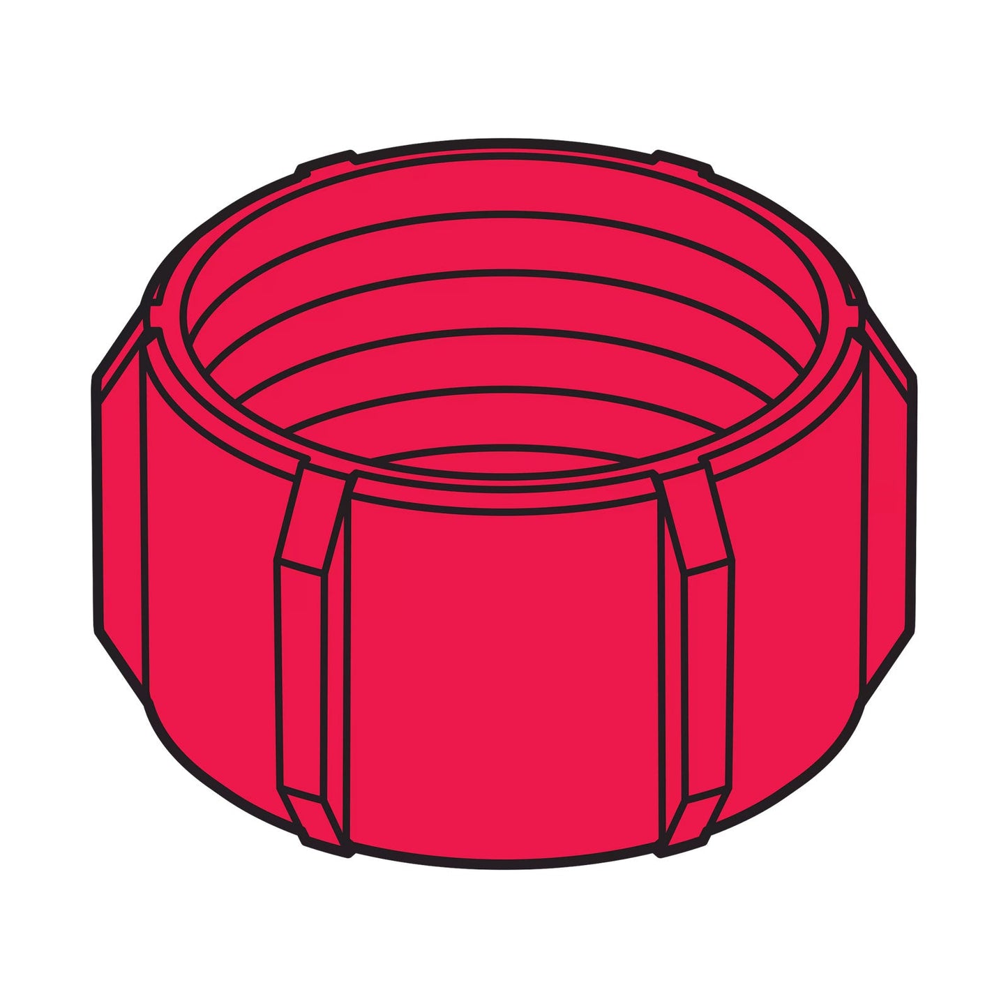 Simpson Strong-Tie Threaded Rod End Cap for 3/4" Rod - Plastic, Red | Qty. 25