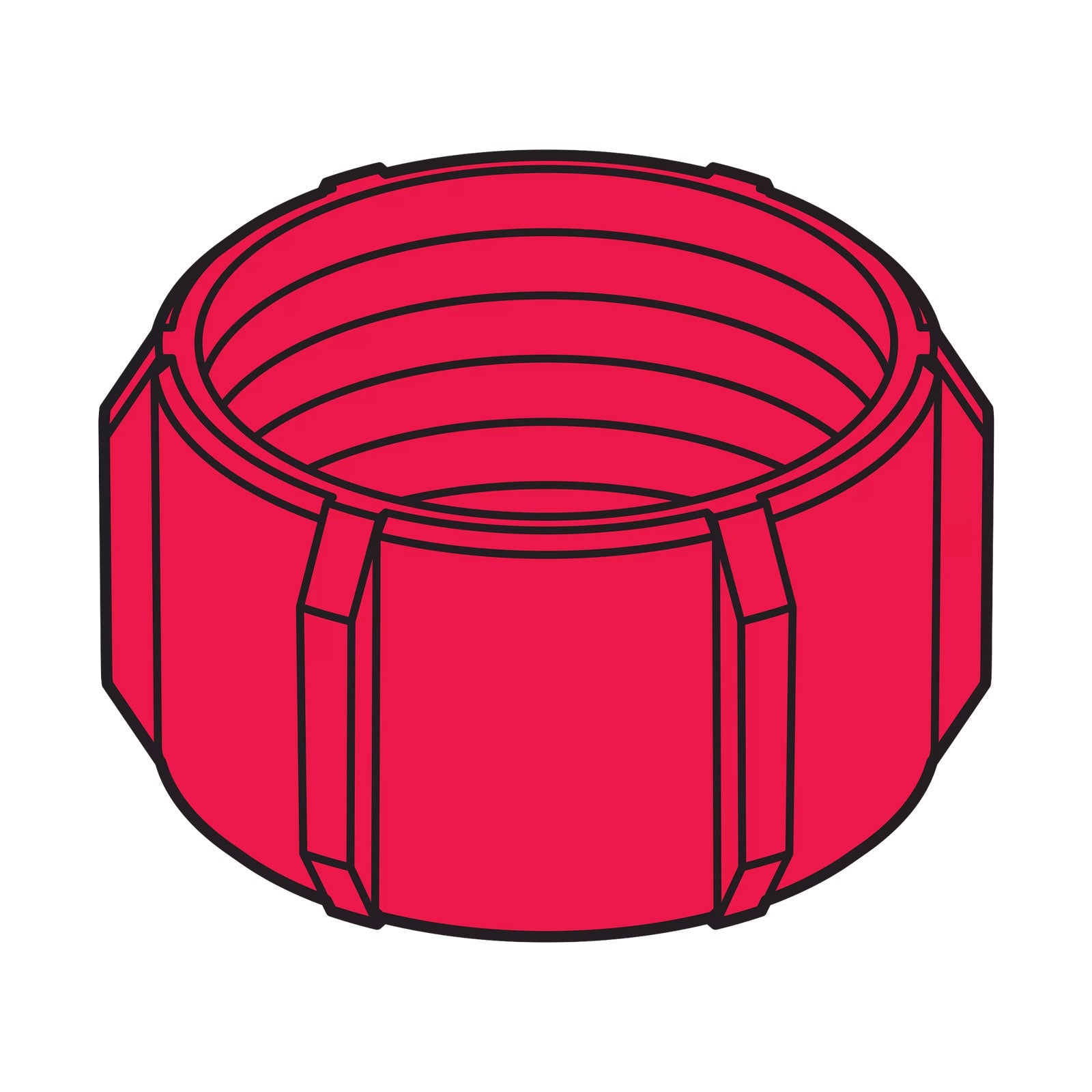 Simpson Strong-Tie Threaded Rod End Cap for 3/4" Rod - Plastic, Red | Qty. 25