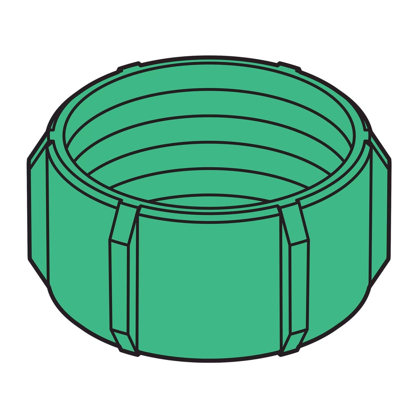 Simpson Strong-Tie Threaded Rod End Cap for 7/8" Rod - Plastic, Green | Qty. 25