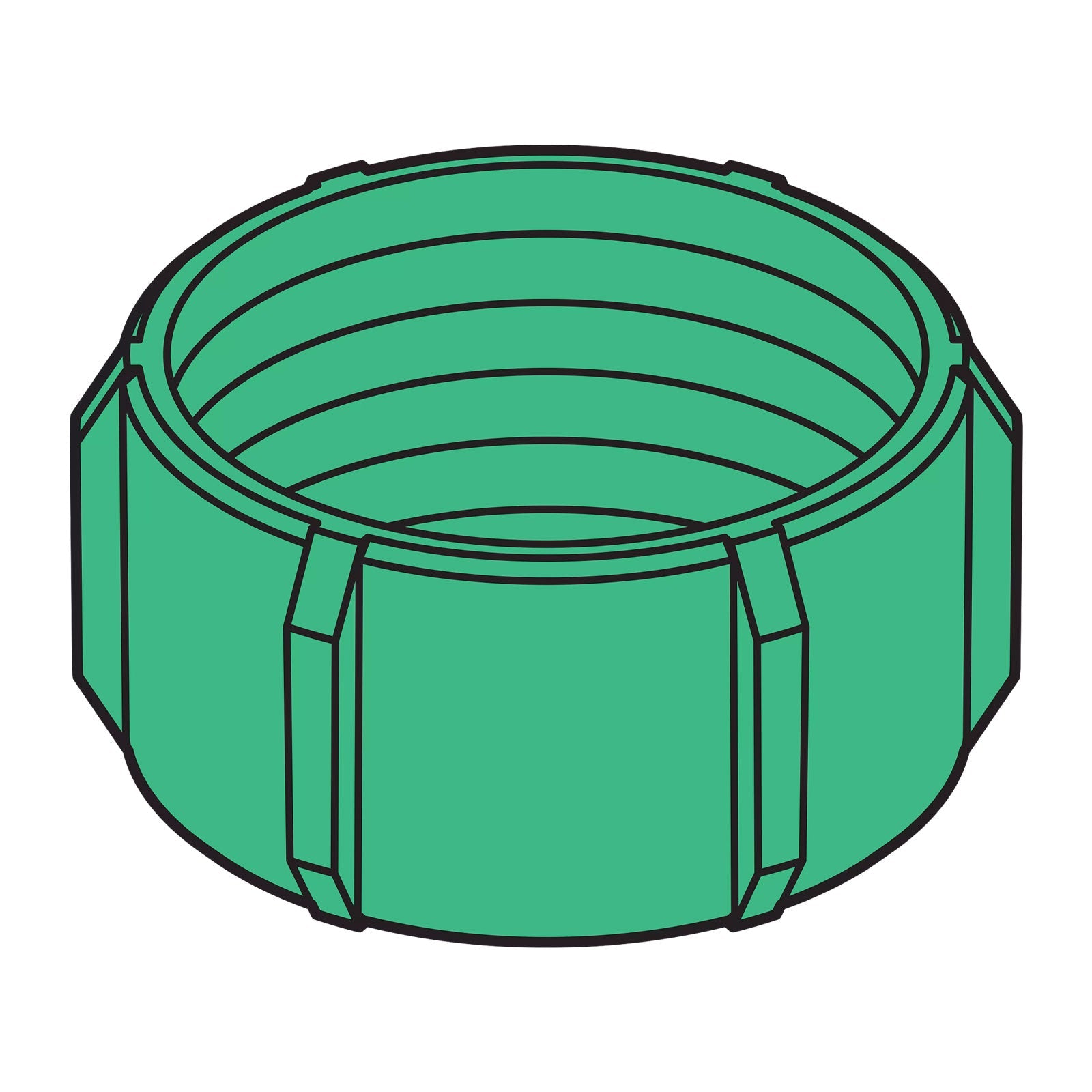 Simpson Strong-Tie Threaded Rod End Cap for 7/8" Rod - Plastic, Green | Qty. 25