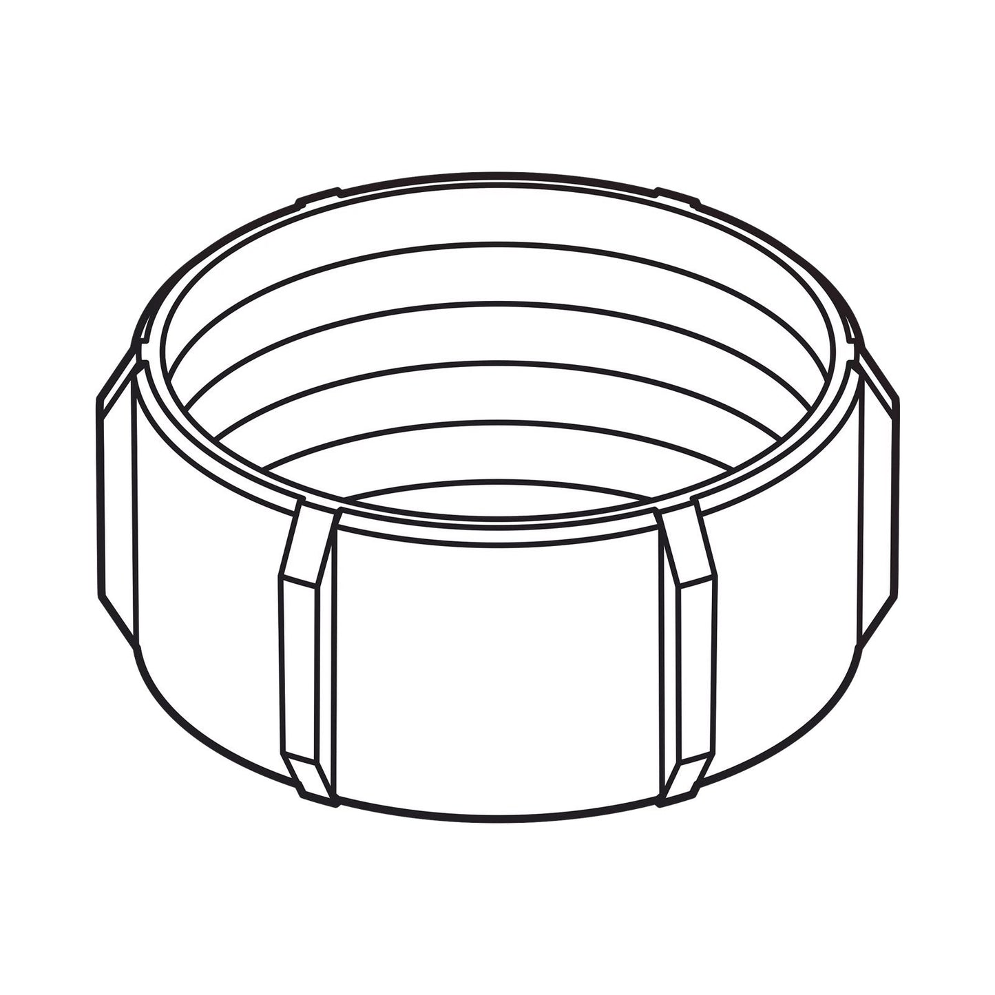 Simpson Strong-Tie Threaded Rod End Cap for 1" Rod - Plastic, White | Qty. 25