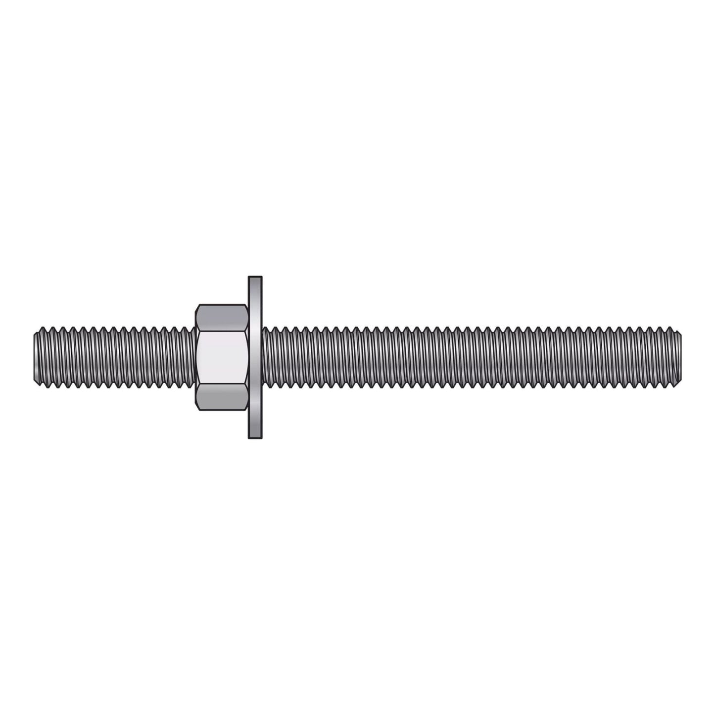 Simpson Strong-Tie 3/8" x 4" RFB Grade 55 Zinc Plated Retrofit Foundation Anchor Bolt illustration