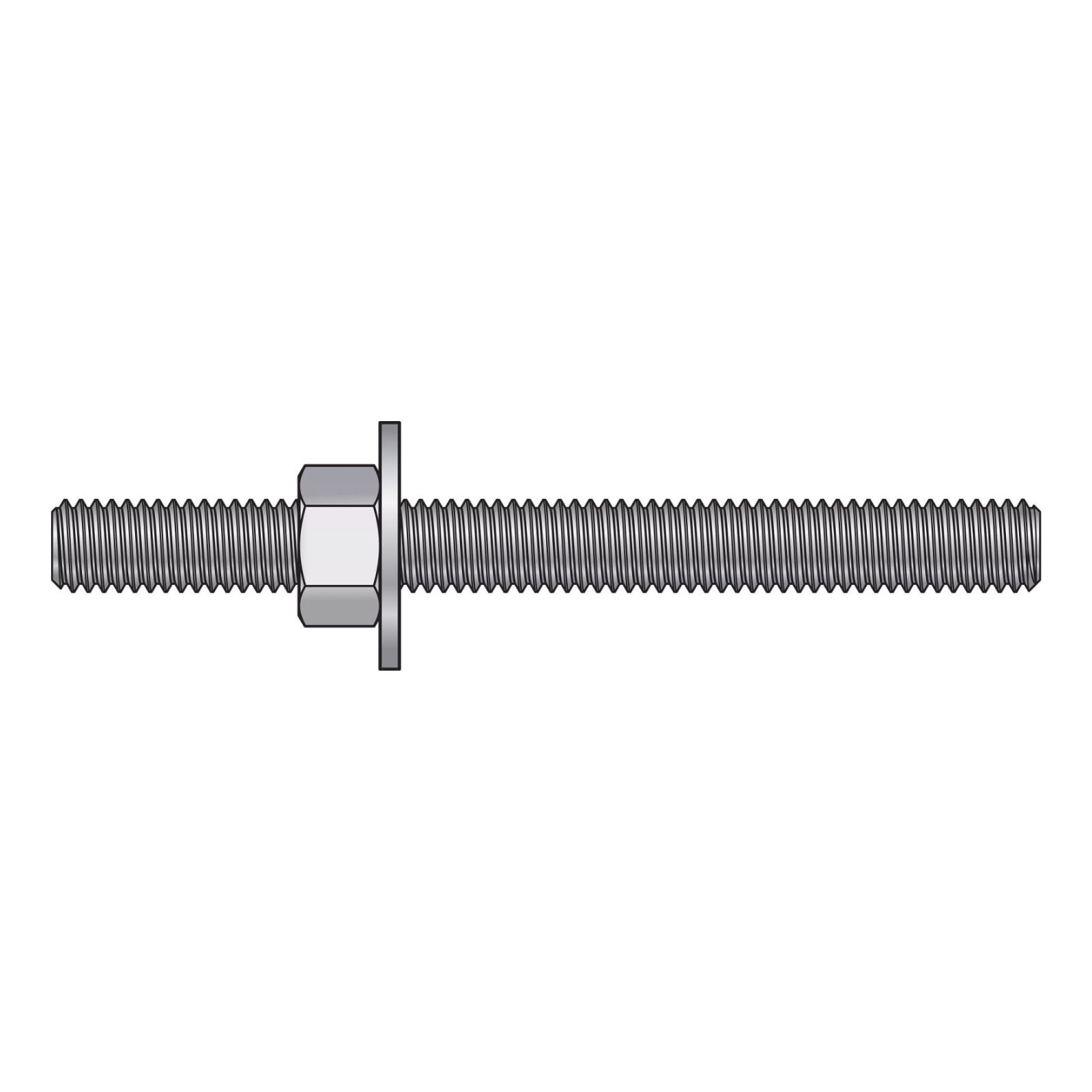 Simpson Strong-Tie 3/8" x 4" RFB Grade 55 Zinc Plated Retrofit Foundation Anchor Bolt illustration