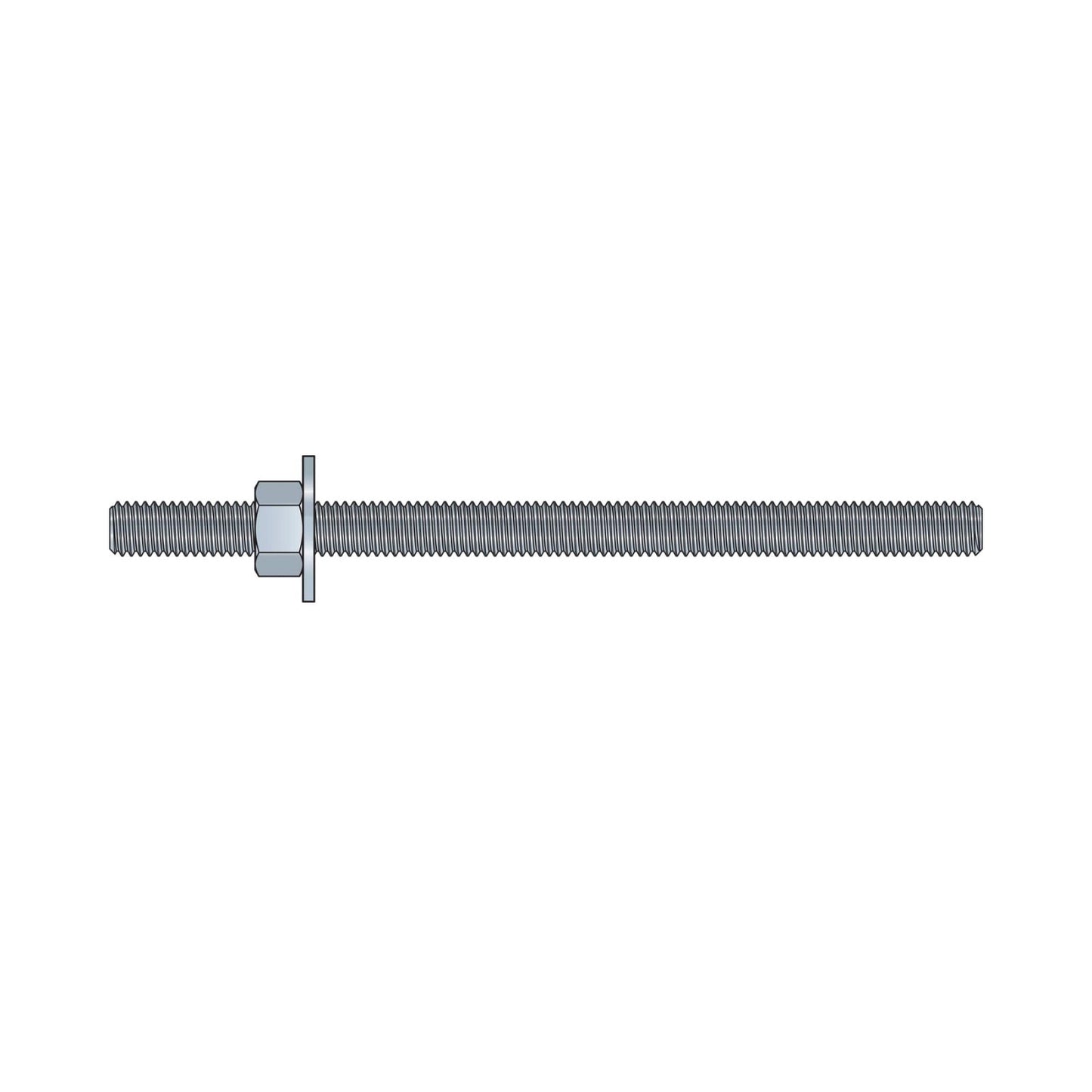 Illustration of Simpson Strong-Tie 3/8" x 6" RFB Grade 105 Retrofit Foundation Anchor Bolt - Hot Dip Galvanized