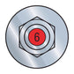 Illustration of a red painted head on the Simpson Strong-Tie 3/8" x 6" RFB Grade 105 Retrofit Foundation Anchor Bolt - Hot Dip Galvanized