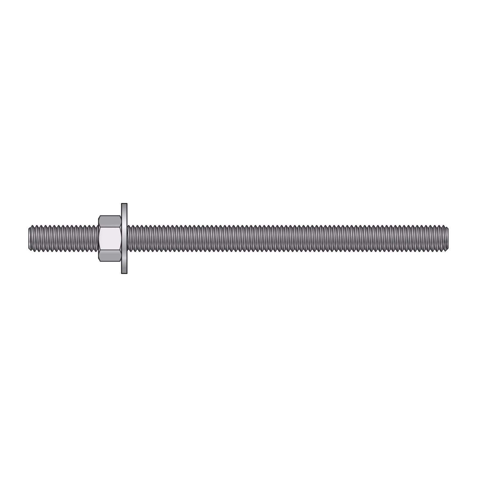 Simpson Strong-Tie 3/8" x 6" RFB Grade 105 Zinc Plated Retrofit Foundation Anchor Bolt Illustration