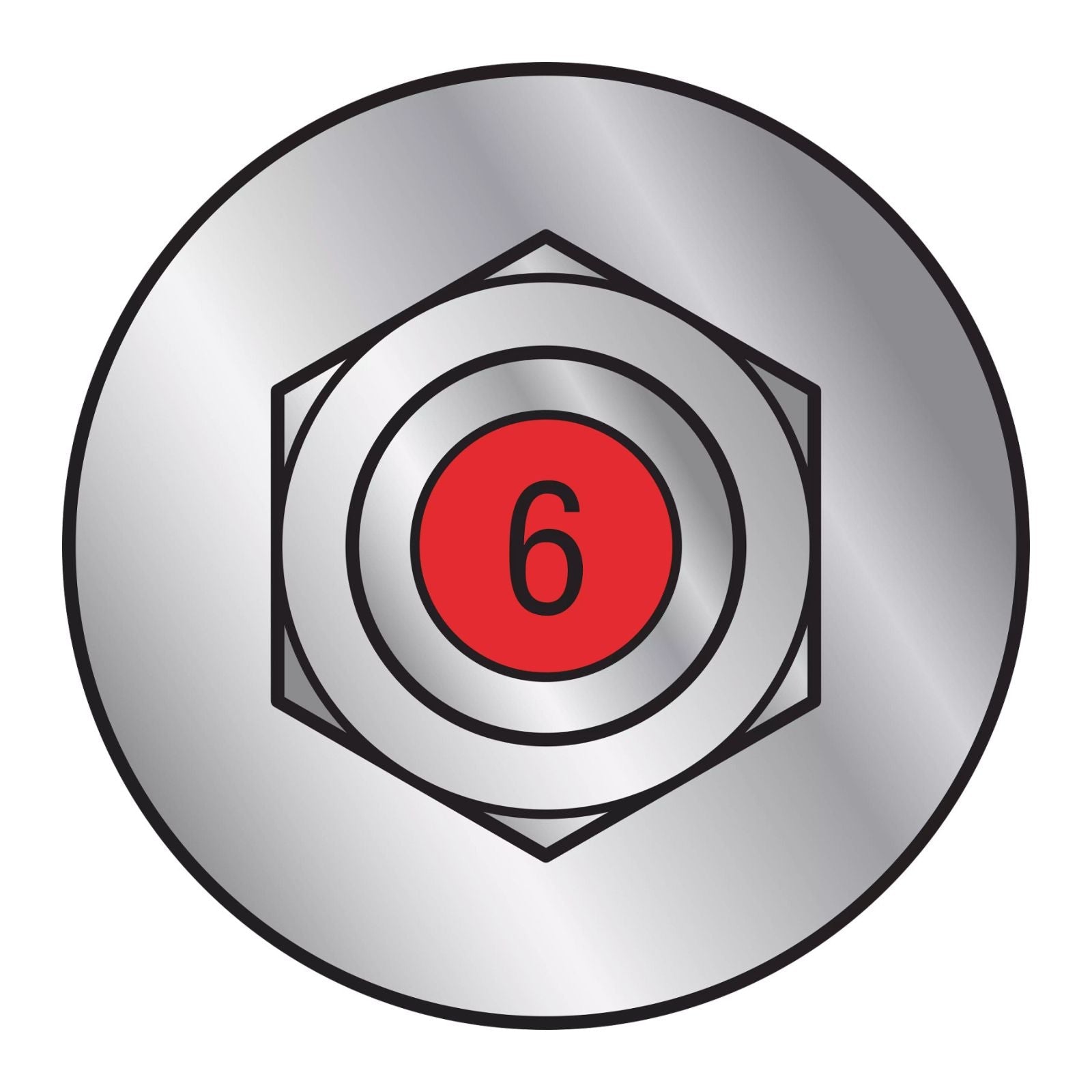 Illustration of red painted head on the Simpson Strong-Tie 3/8" x 6" RFB Grade 105 Retrofit Foundation Anchor Bolt - Zinc Plated