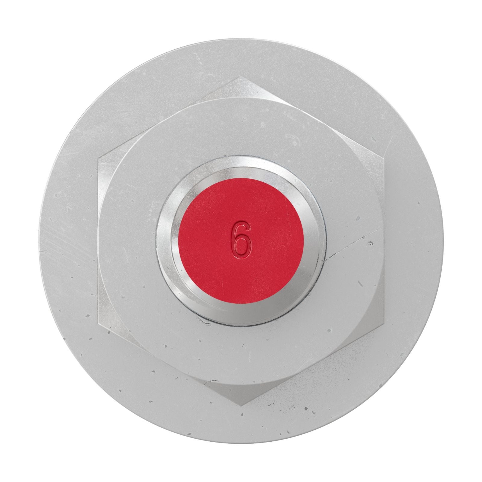 Simpson Strong-Tie 3/8" x 6" RFB Grade 105 Zinc plated Retrofit Foundation Anchor Bolt with red painted head
