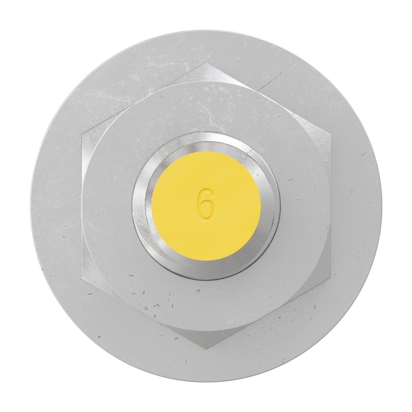 Simpson Strong-Tie 3/8" x 6" RFB Grade 55 Zinc Plated Retrofit Foundation Anchor Bolt with yellow painted head