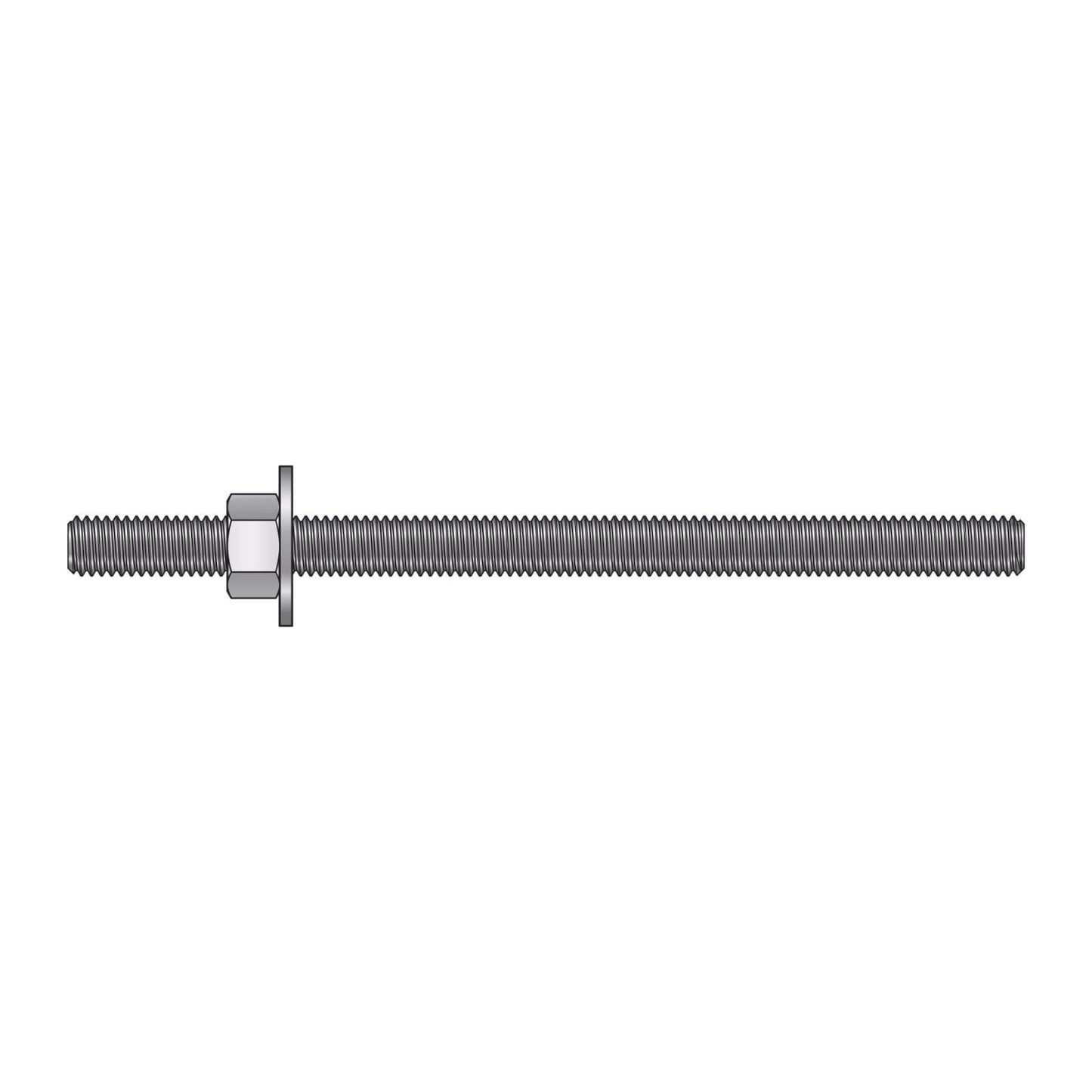 Illustration of Simpson Strong-Tie 3/8" x 6" RFB Retrofit Foundation Anchor Bolt - 304 Stainless Steel