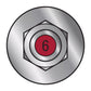 Illustration of red painted head on the Simpson Strong-Tie 3/8" x 6" RFB Retrofit Foundation Anchor Bolt - 304 Stainless Steel