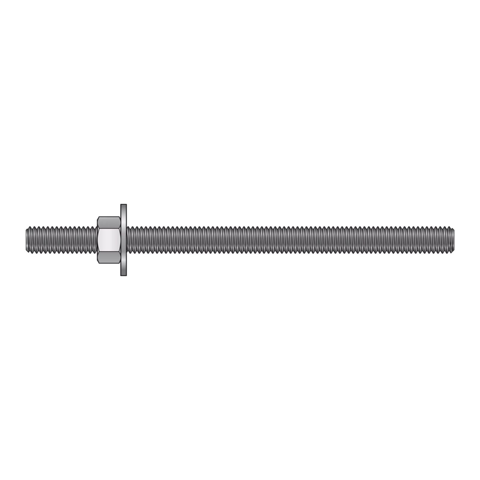 Illustration of Simpson Strong-Tie 3/8" x 6" RFB Retrofit Foundation Anchor Bolt - 316 Stainless Steel