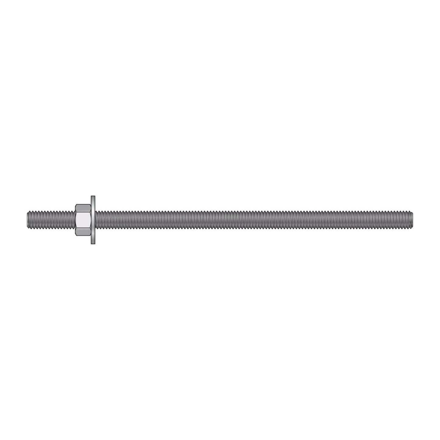 Illustration of Simpson Strong-Tie 3/8" x 8" RFB Grade 55 Retrofit Foundation Anchor Bolt - Zinc Plated
