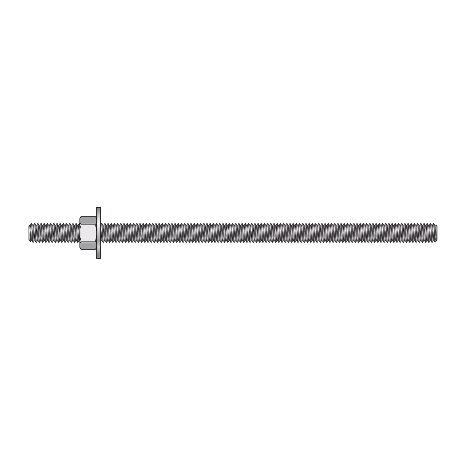 Illustration of Simpson Strong-Tie 3/8" x 8" RFB Grade 55 Retrofit Foundation Anchor Bolt - Zinc Plated