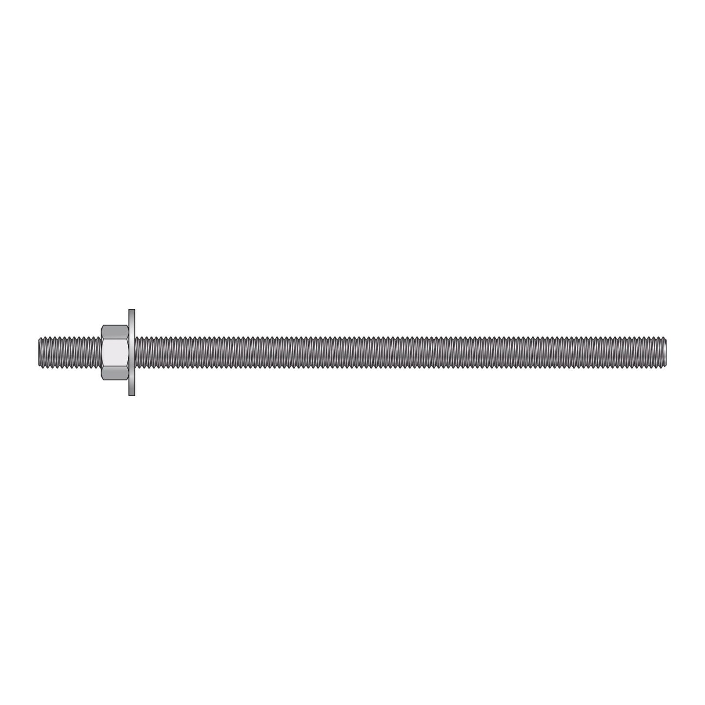 Illustration of Simpson Strong-Tie 1/2" x 10" RFB Grade 55 Retrofit Foundation Anchor Bolt - Zinc Plated