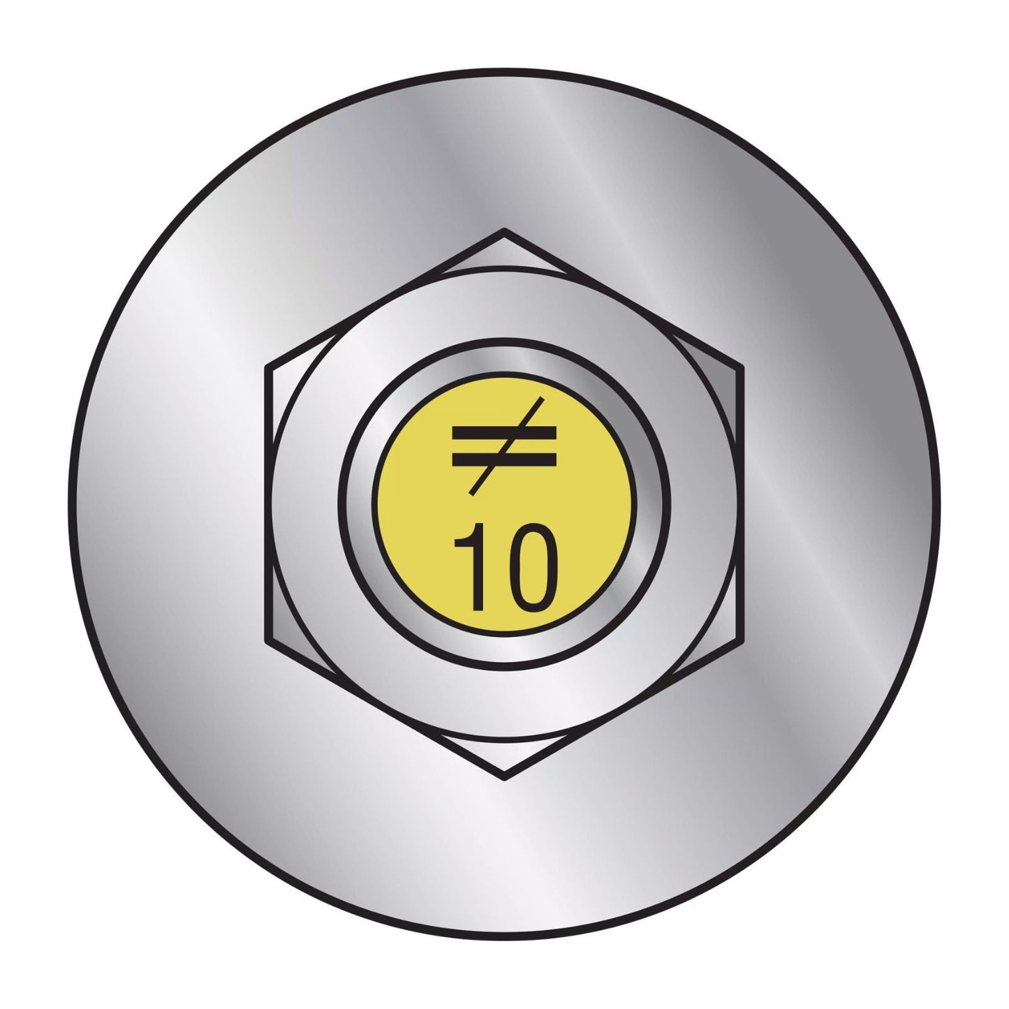 Illustration of Simpson Strong-Tie 1/2" x 10" RFB Grade 55 Retrofit Foundation Anchor Bolt - Zinc Plated with yellow painted head