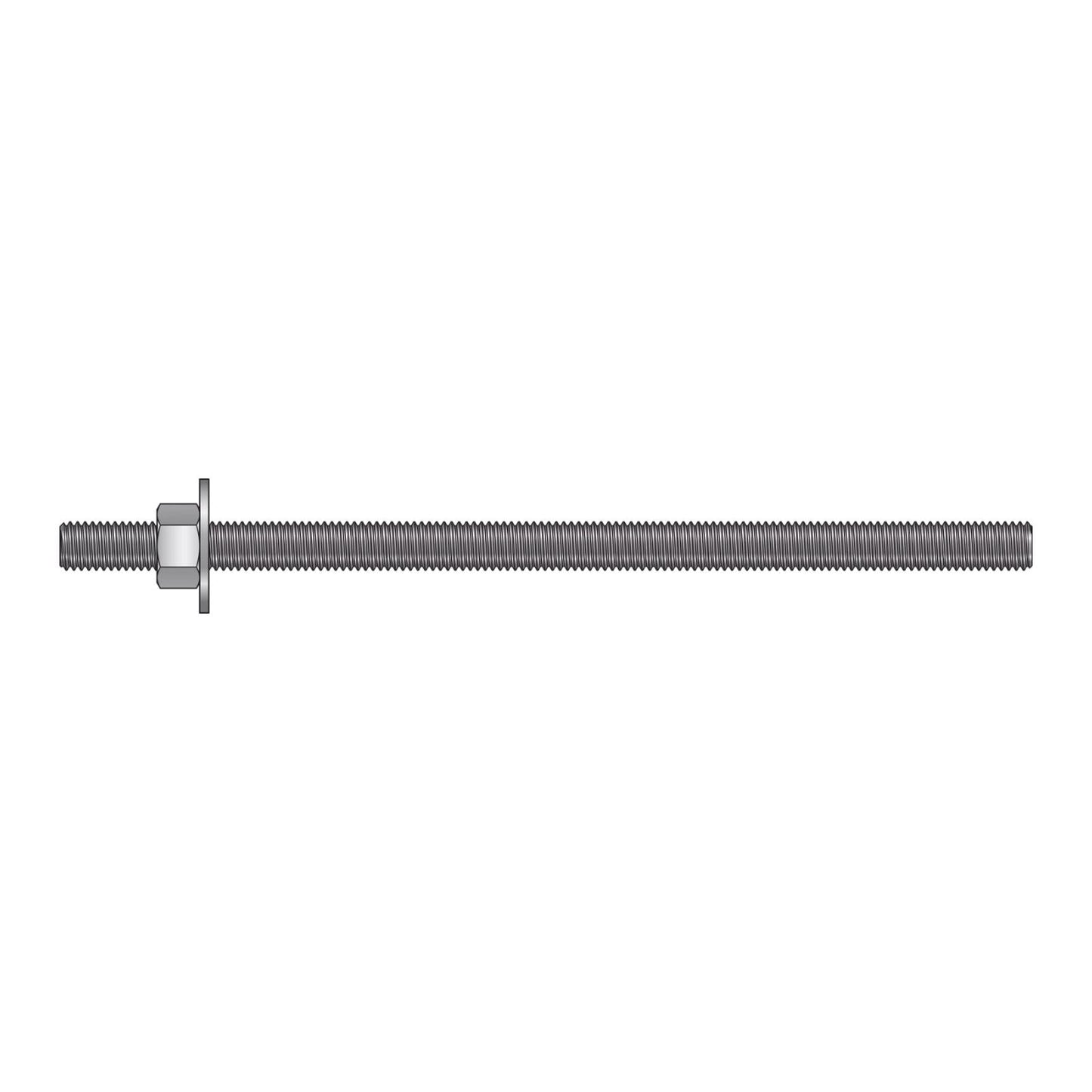 Illustration of Simpson Strong-Tie 1/2" x 10" RFB Retrofit Foundation Anchor Bolt - 304 Stainless Steel
