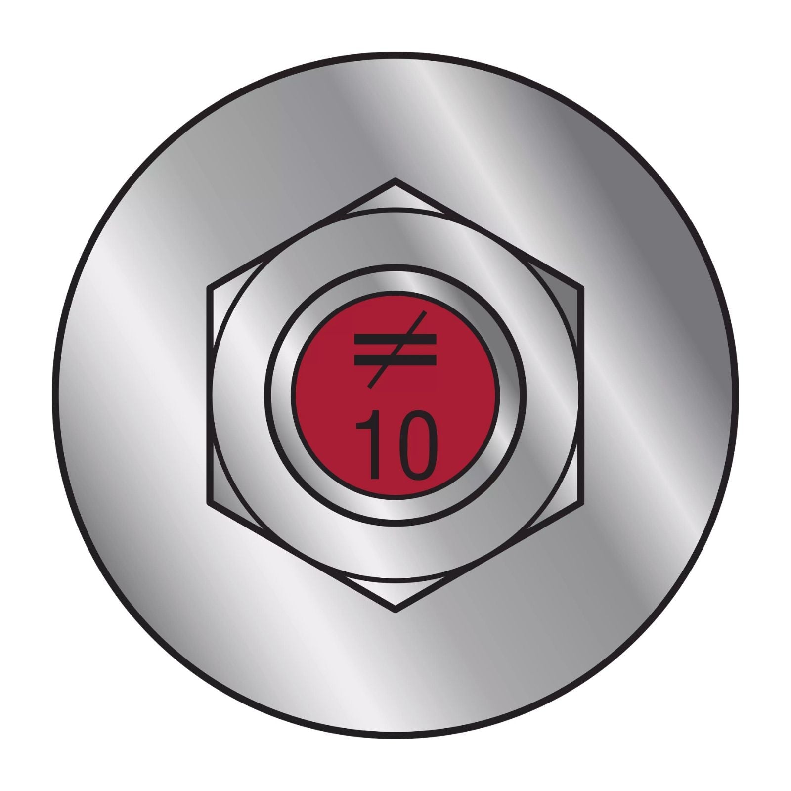 Illustration of Simpson Strong-Tie 1/2" x 10" RFB Retrofit Foundation Anchor Bolt - 304 Stainless Steel with red painted head