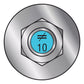 Illustratio of Simpson Strong-Tie 1/2" x 10" RFB Retrofit Foundation Anchor Bolt - 316 Stainless Steel with blue painted head