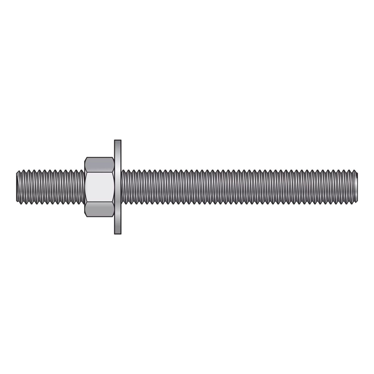 illustration of Simpson Strong-Tie 1/2" x 5" RFB Grade 55 Retrofit Foundation Anchor Bolt - Zinc Plated