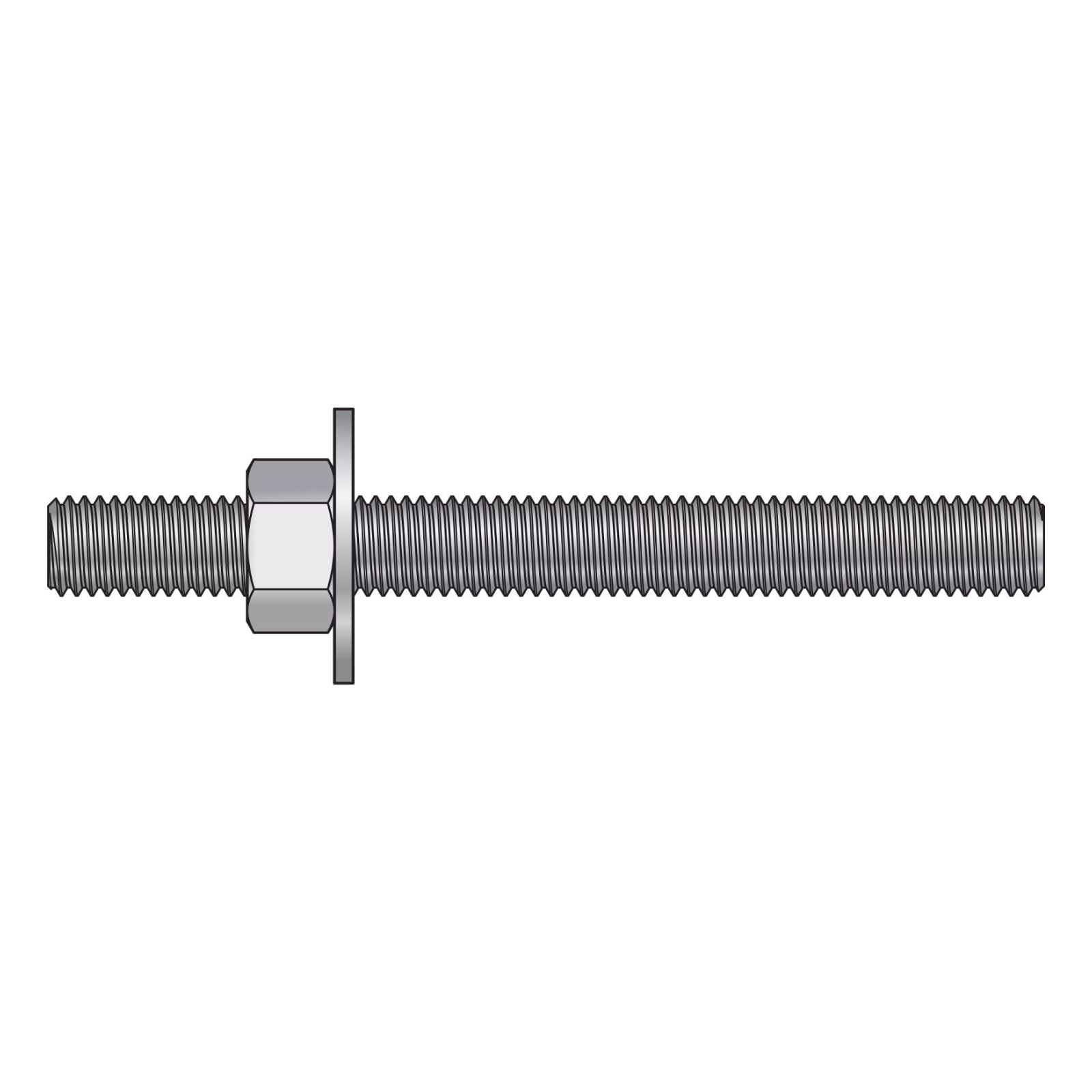 illustration of Simpson Strong-Tie 1/2" x 5" RFB Grade 55 Retrofit Foundation Anchor Bolt - Zinc Plated