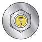 illustration of Simpson Strong-Tie 1/2" x 5" RFB Grade 55 Retrofit Foundation Anchor Bolt - Zinc Plated with yellow painted head