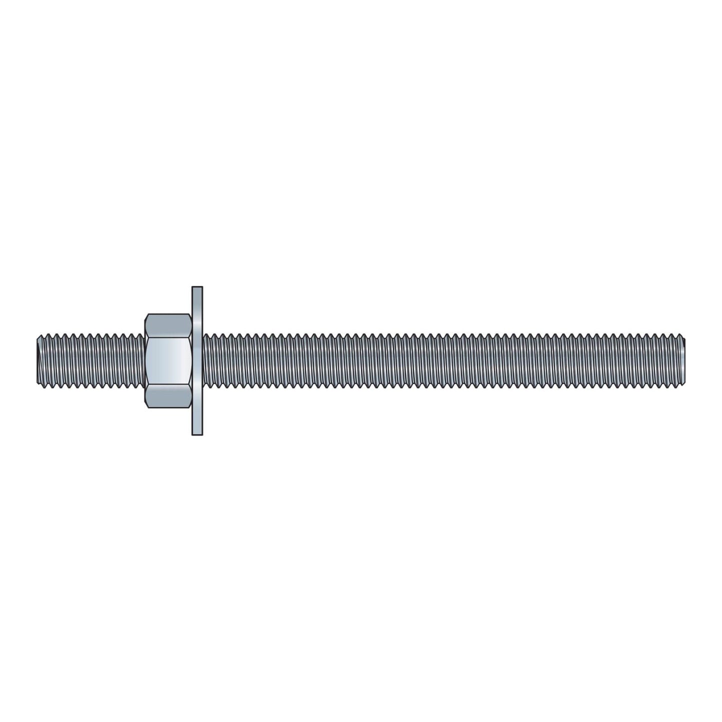 Illustration of Simpson Strong-Tie 1/2" x 6" RFB Grade 105 Retrofit Foundation Anchor Bolt - Hot Dip Galvanized