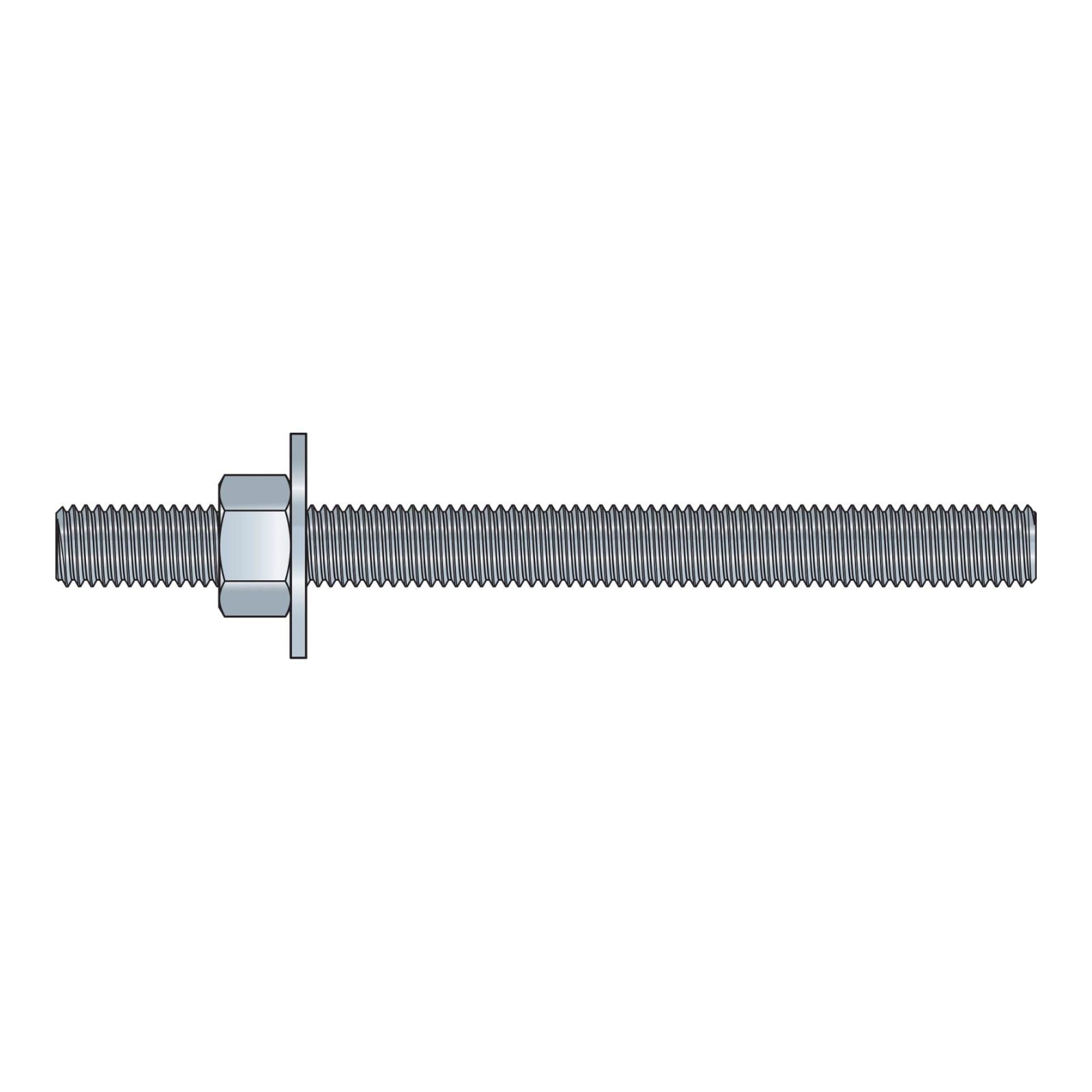 Illustration of Simpson Strong-Tie 1/2" x 6" RFB Grade 105 Retrofit Foundation Anchor Bolt - Hot Dip Galvanized